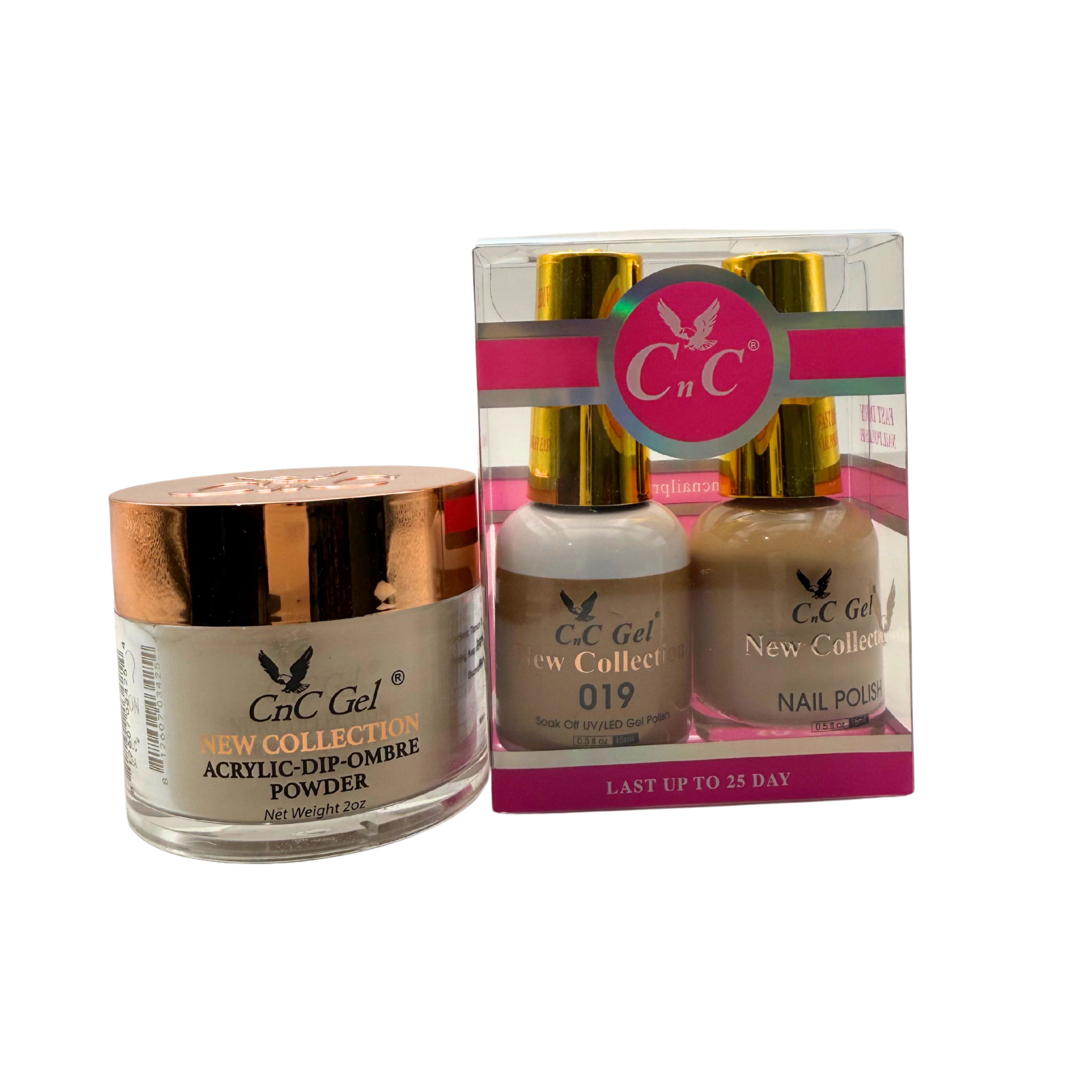 CnC Gel Color-019 New Collection 5-in-1 Gel, Nail Polish, Acrylic, Dip, Ombre