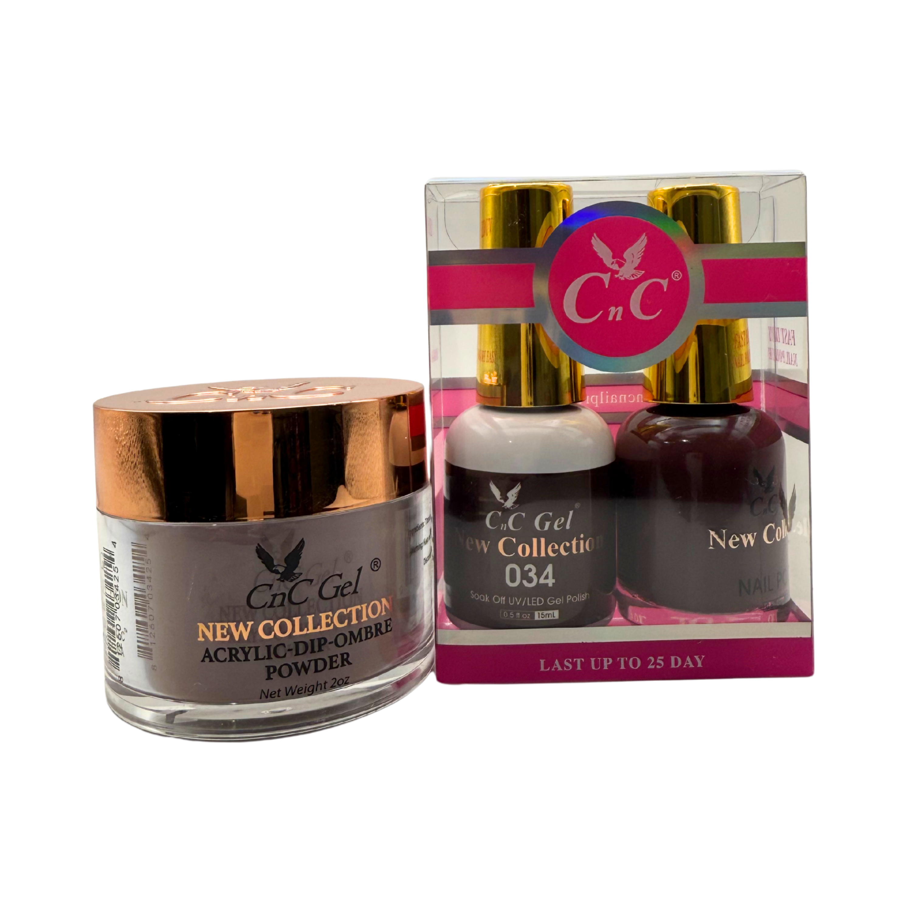 CnC Gel Color-034 New Collection 5-in-1 Gel, Nail Polish, Acrylic, Dip, Ombre
