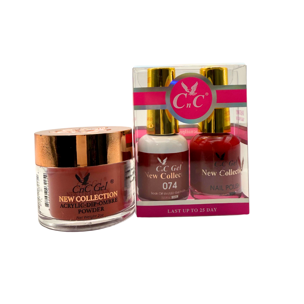 CnC Gel Color-074 New Collection 5-in-1 Gel, Nail Polish, Acrylic, Dip, Ombre