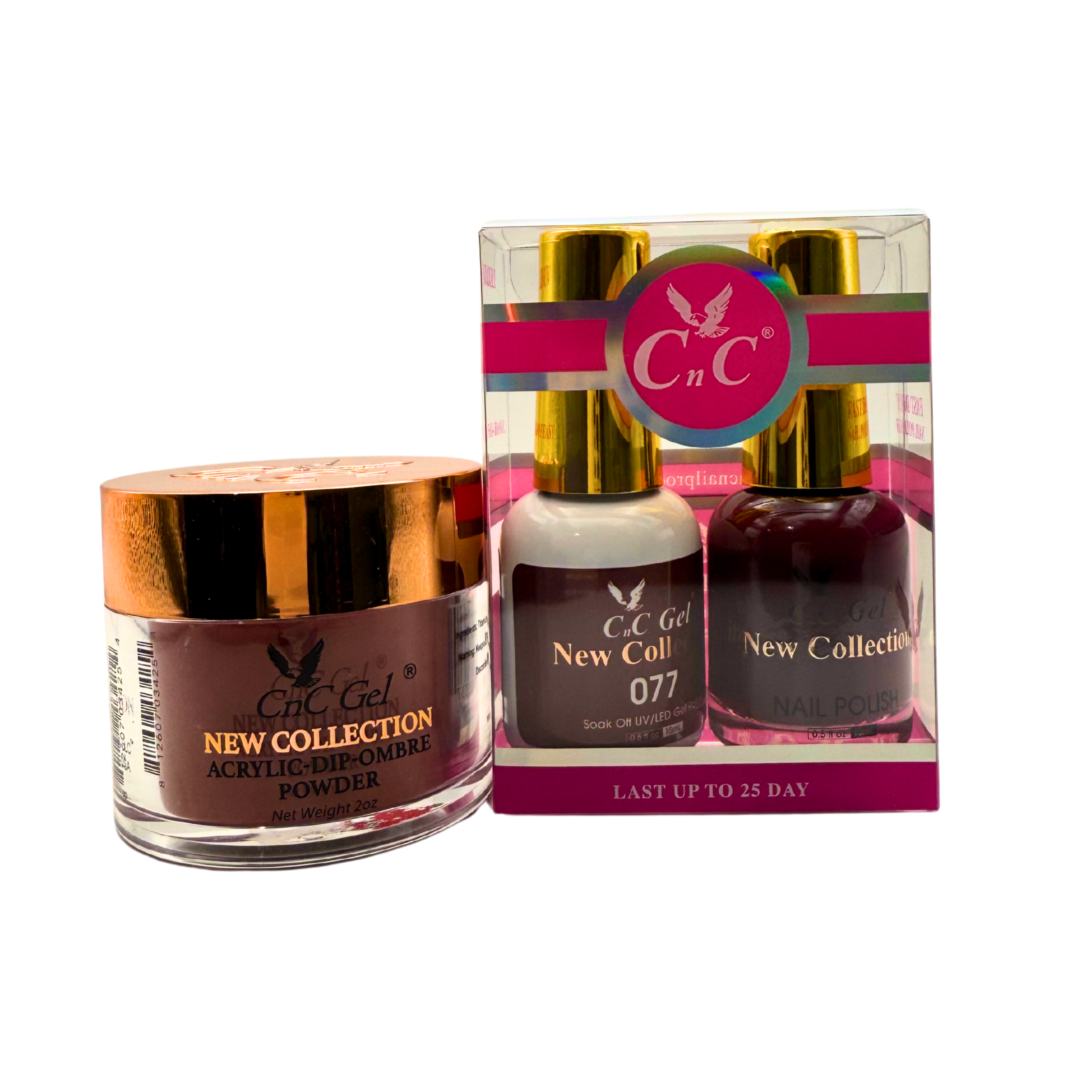 CnC Gel Color-077 New Collection 5-in-1 Gel, Nail Polish, Acrylic, Dip, Ombre