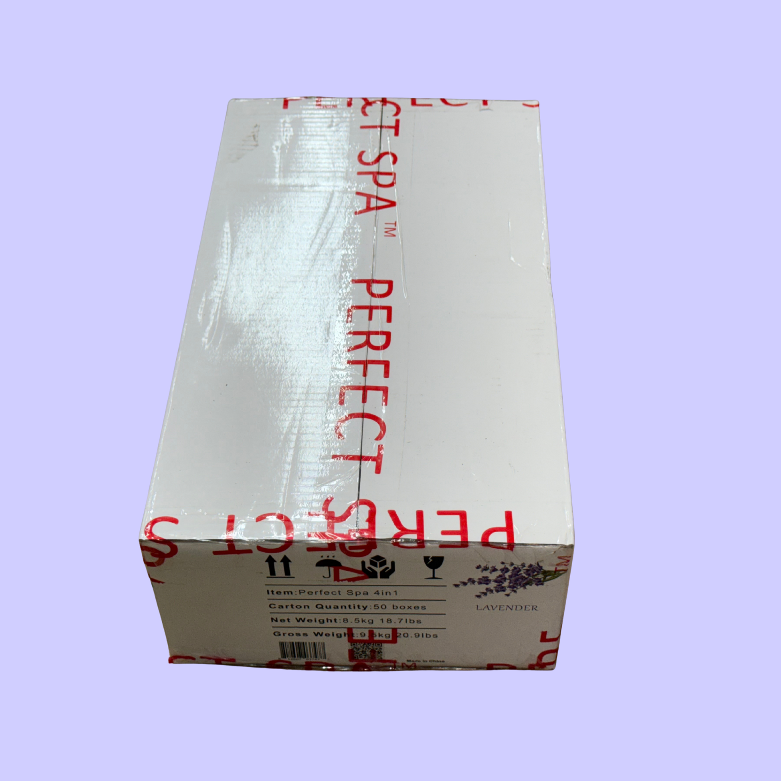 Perfect Spa Lavender 4-Step Pedicure Kit – Box of 50 | Relaxing & Rejuvenating Pedicure System