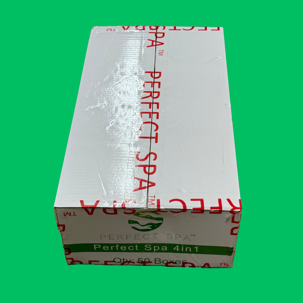 Perfect Spa Green Tea 4-Step Pedicure Kit – Box of 50 | Detoxifying Antioxidant Pedicure
