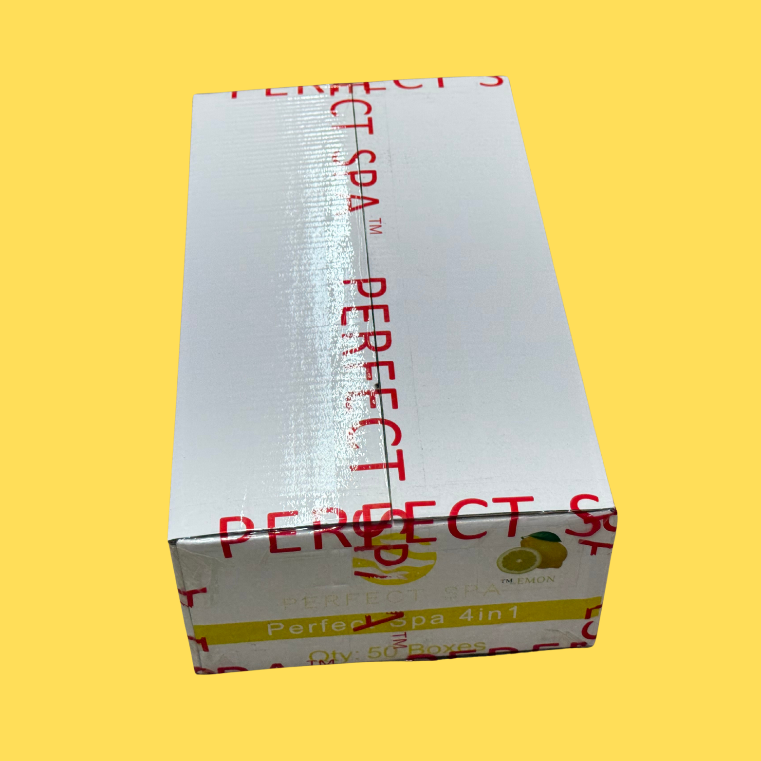 Perfect Spa Lemon 4-Step Pedicure Kit – Box of 50 | Fresh & Clean Citrus Pedicure