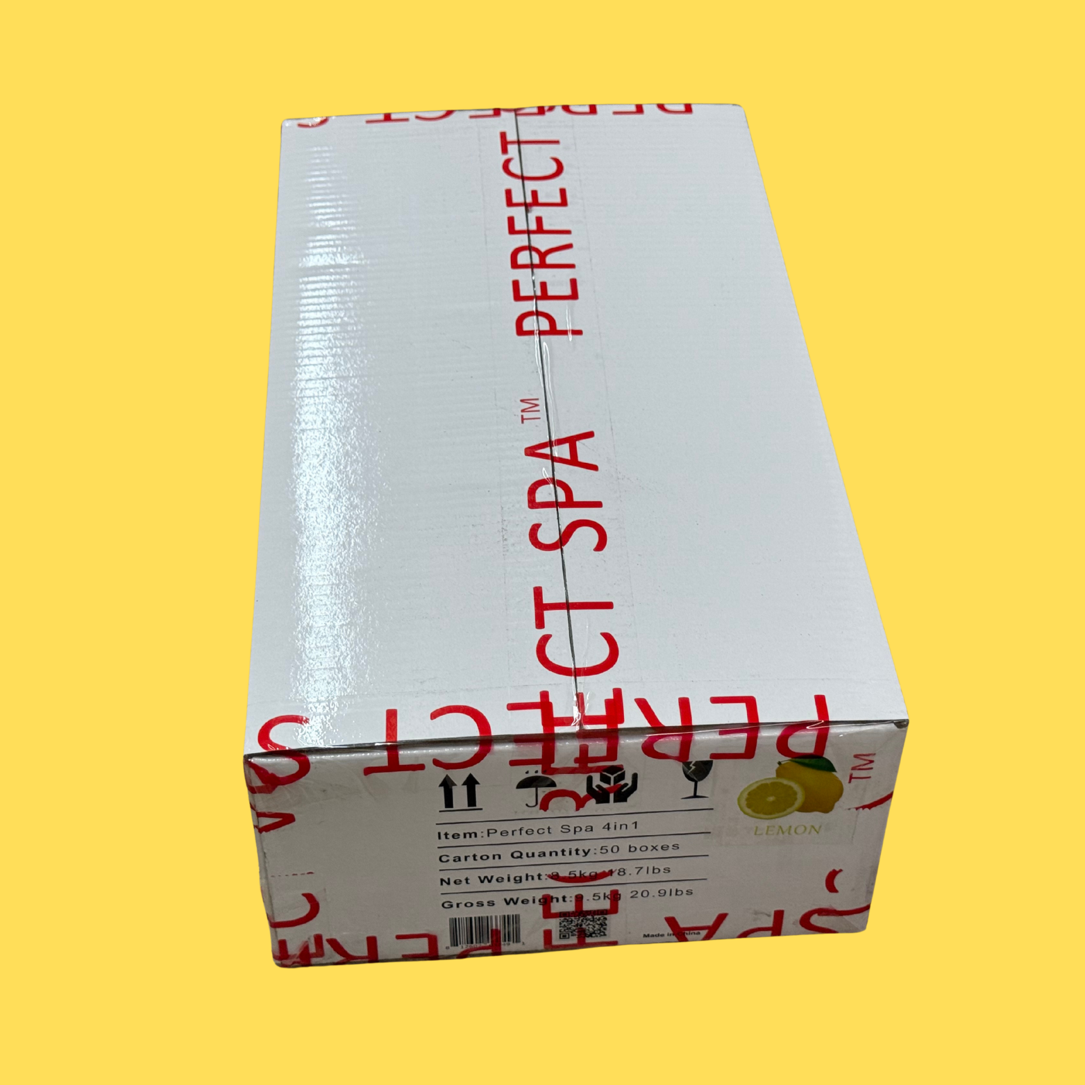 Perfect Spa Lemon 4-Step Pedicure Kit – Box of 50 | Fresh & Clean Citrus Pedicure