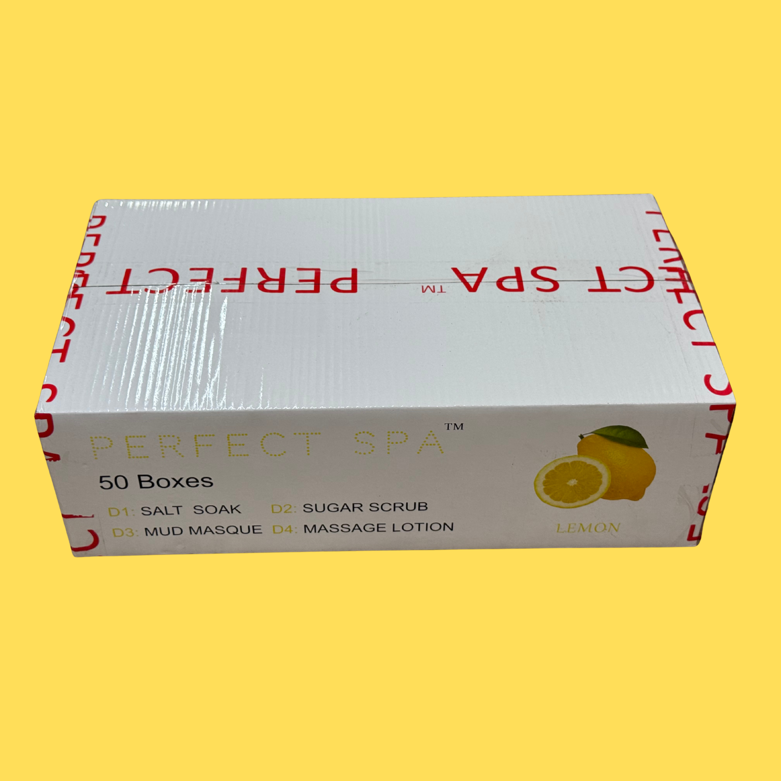 Perfect Spa Lemon 4-Step Pedicure Kit – Box of 50 | Fresh & Clean Citrus Pedicure