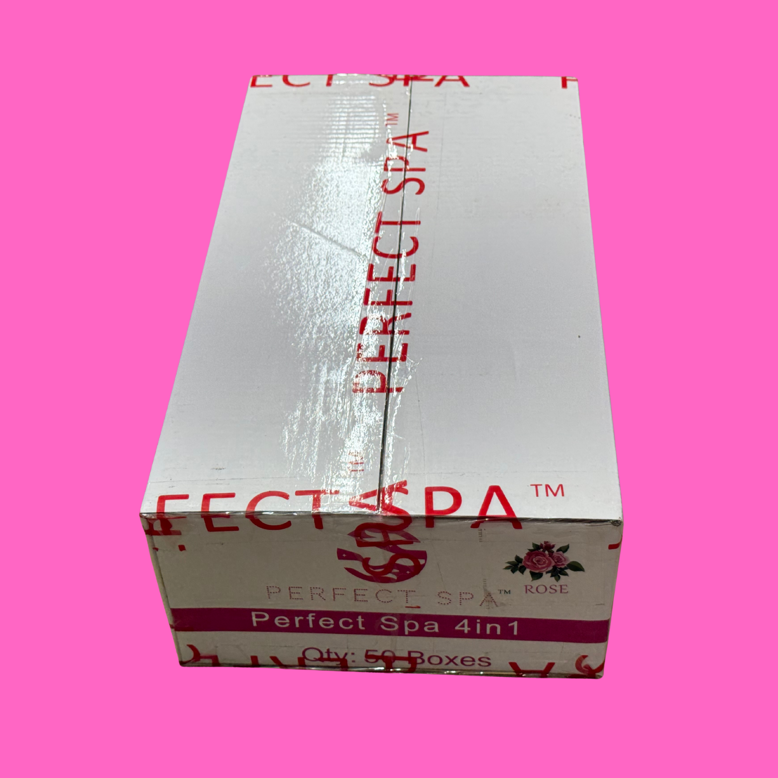 Perfect Spa Rose 4-Step Pedicure Kit – Box of 50 | Hydrating Floral Pedicure