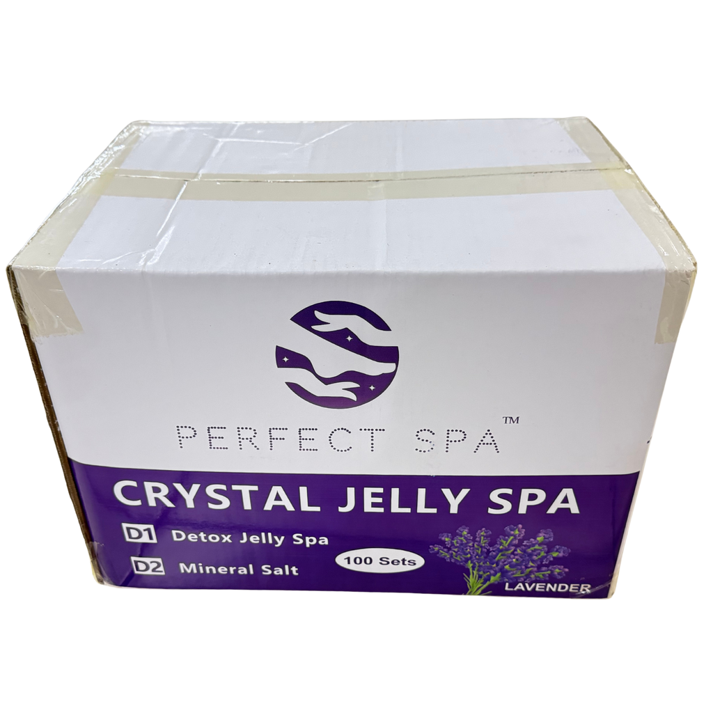 Perfect Spa Crystal Jelly Spa – Lavender (Detox + Mineral Salt) – 100 Set Bulk Case