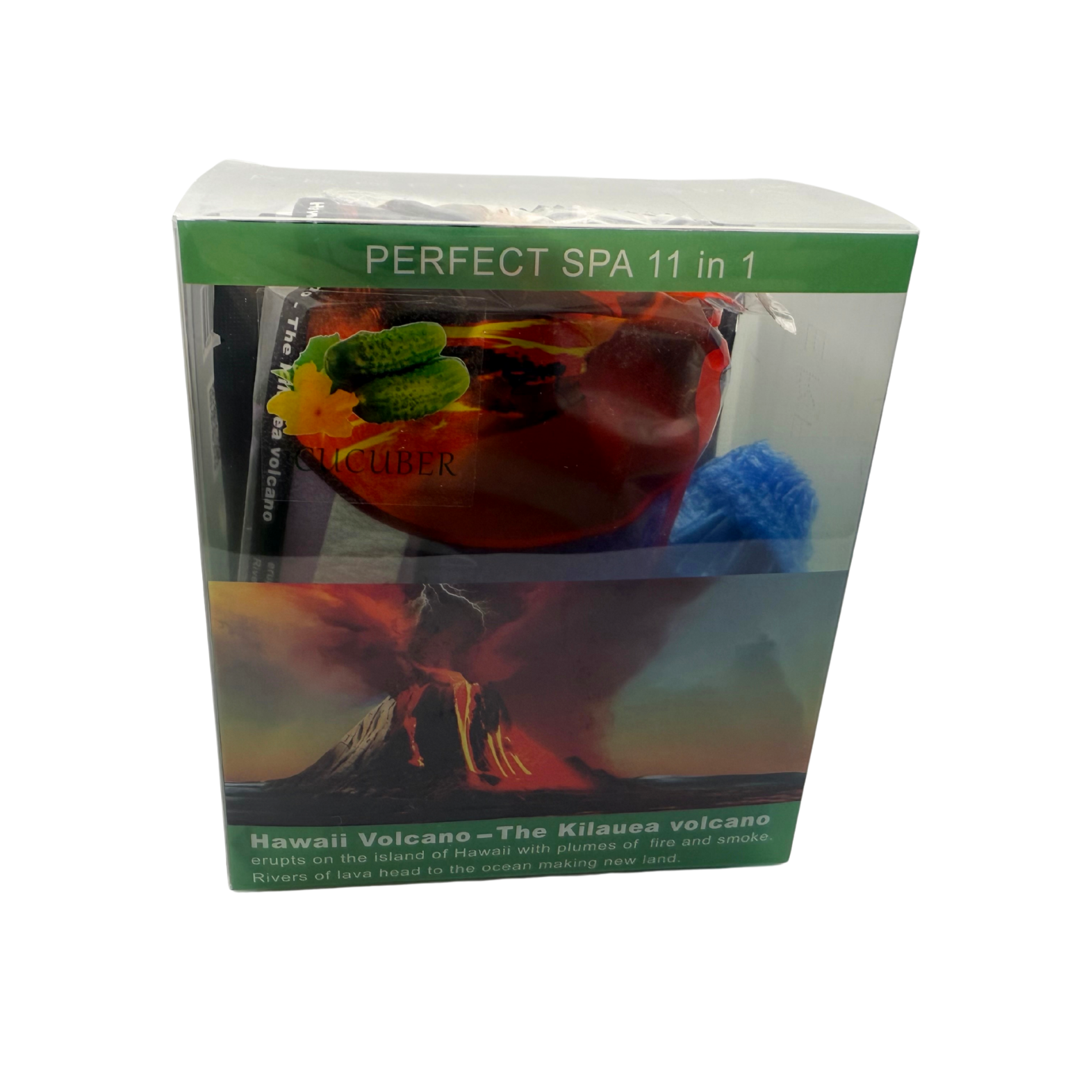 Perfect Spa Hawaii Volcano - The Kilauea Volcano Cucumber 11-in-1 Pedicure Kit – Box of 36 | Cooling & Refreshing Bubble Spa