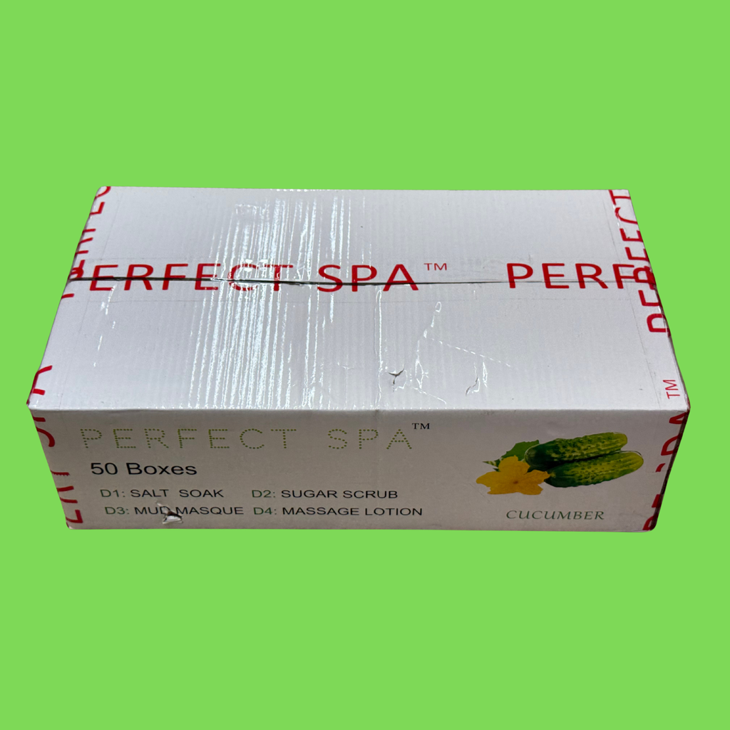 Perfect Spa Cucumber 4-Step Pedicure Kit – Box of 50 | Cooling & Refreshing Pedicure Treatment