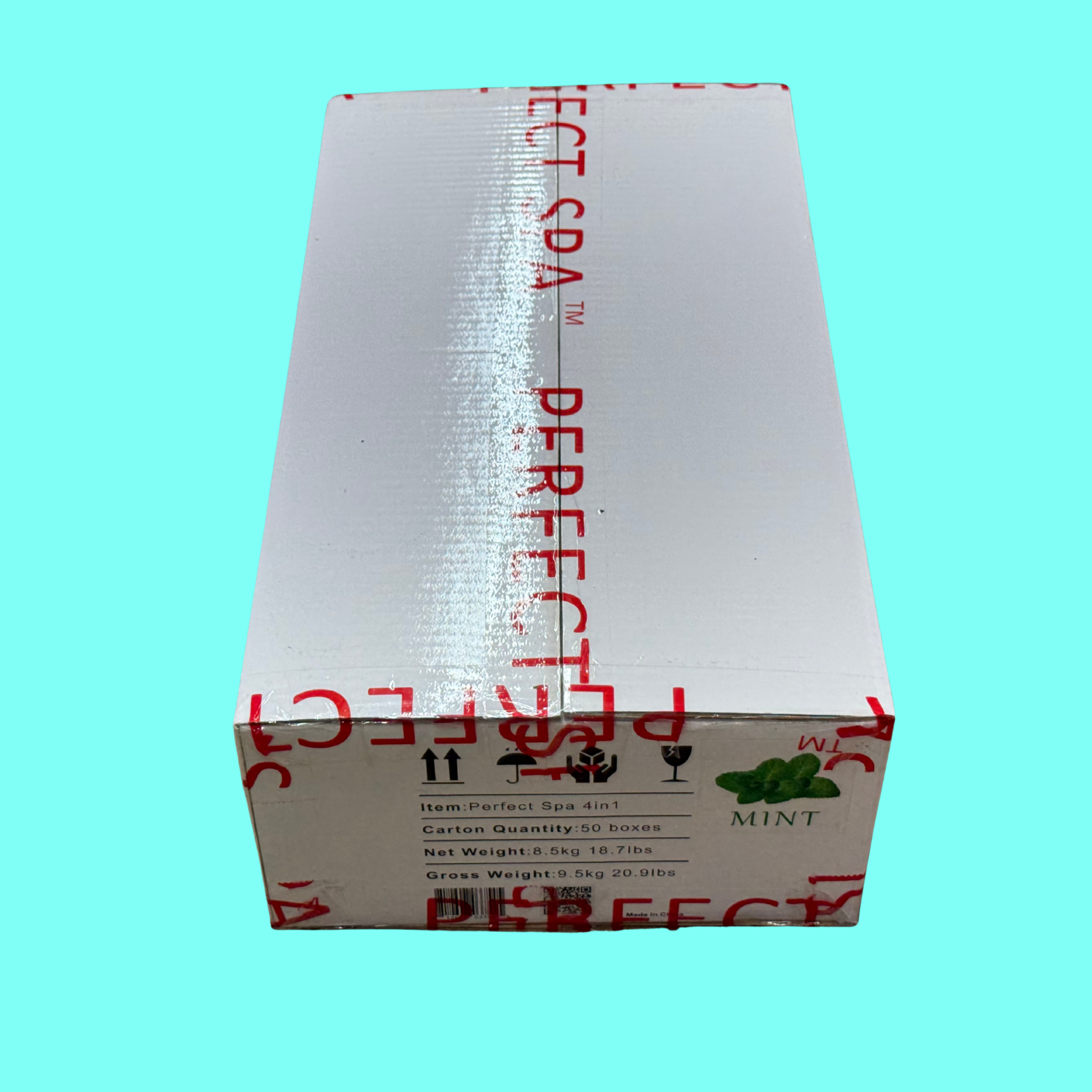 Perfect Spa Mint 4-Step Pedicure Kit – Box of 50 | Invigorating Cooling Pedicure