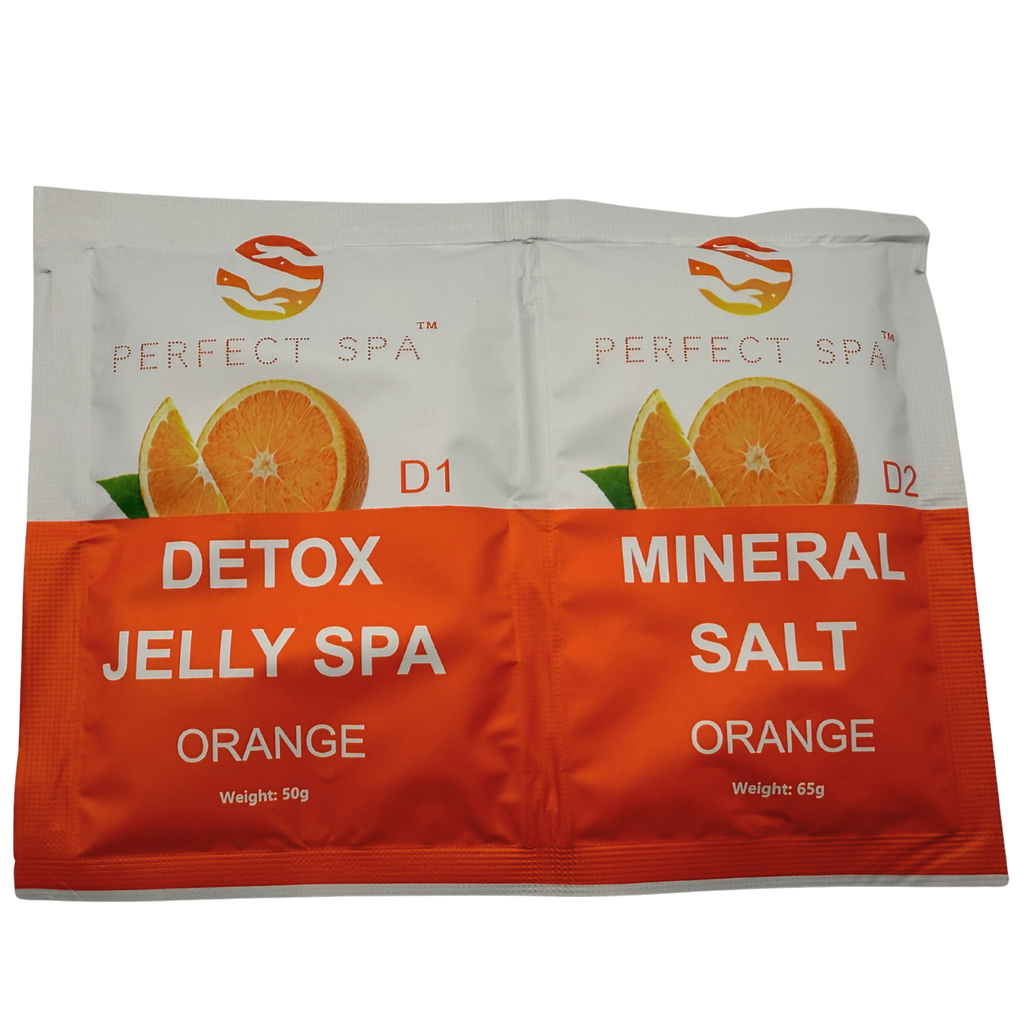Perfect Spa Crystal Jelly Spa – Orange (Detox + Mineral Salt) – 100 Set Bulk Case