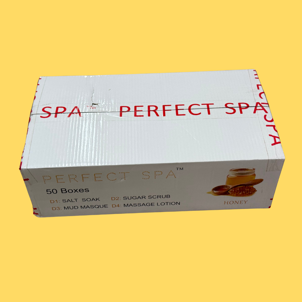 Perfect Spa Honey 4-Step Pedicure Kit – Box of 50 | Softening & Nourishing Pedicure