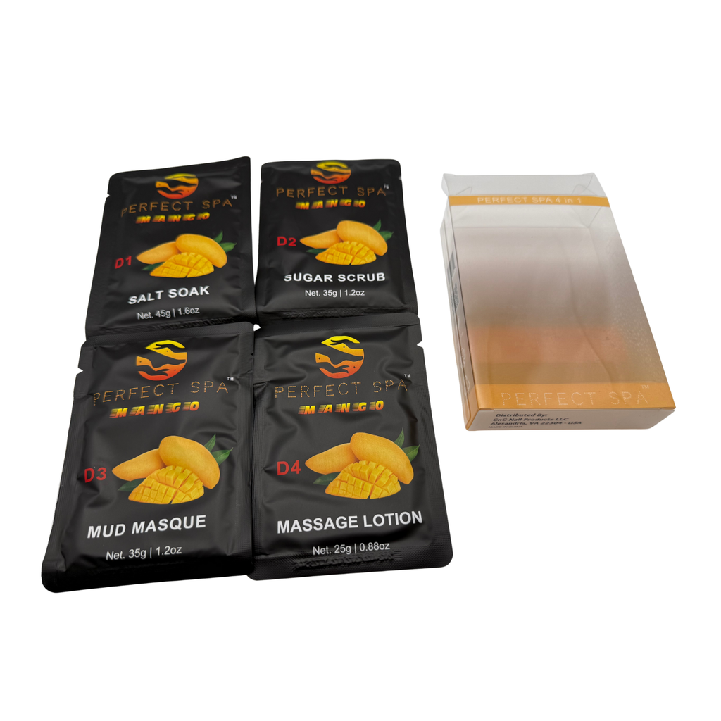 Perfect Spa Mango 4-Step Pedicure Kit – Box of 50 | Tropical Hydration Pedicure System
