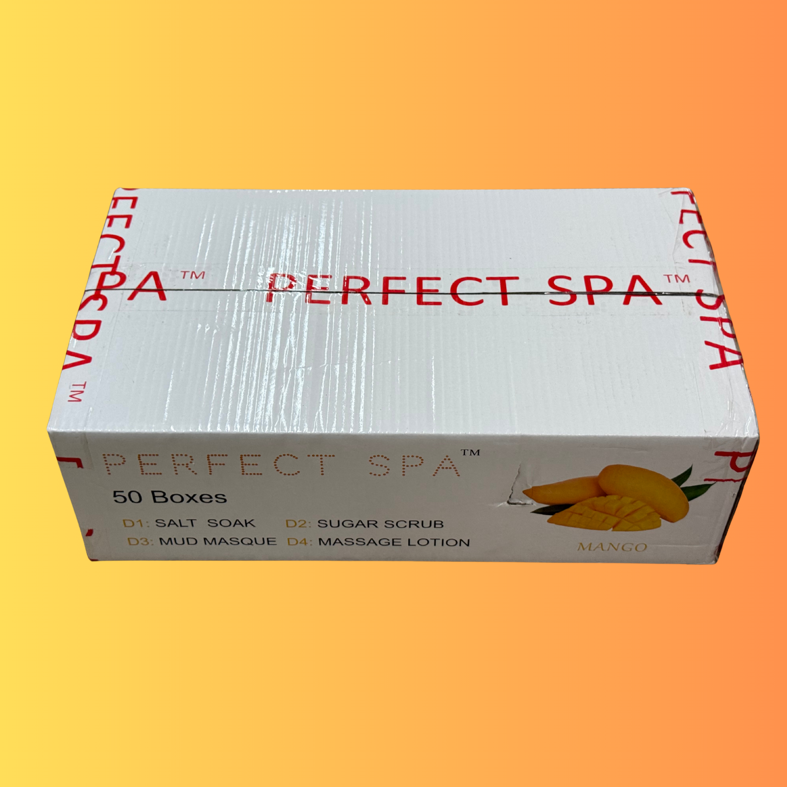 Perfect Spa Mango 4-Step Pedicure Kit – Box of 50 | Tropical Hydration Pedicure System