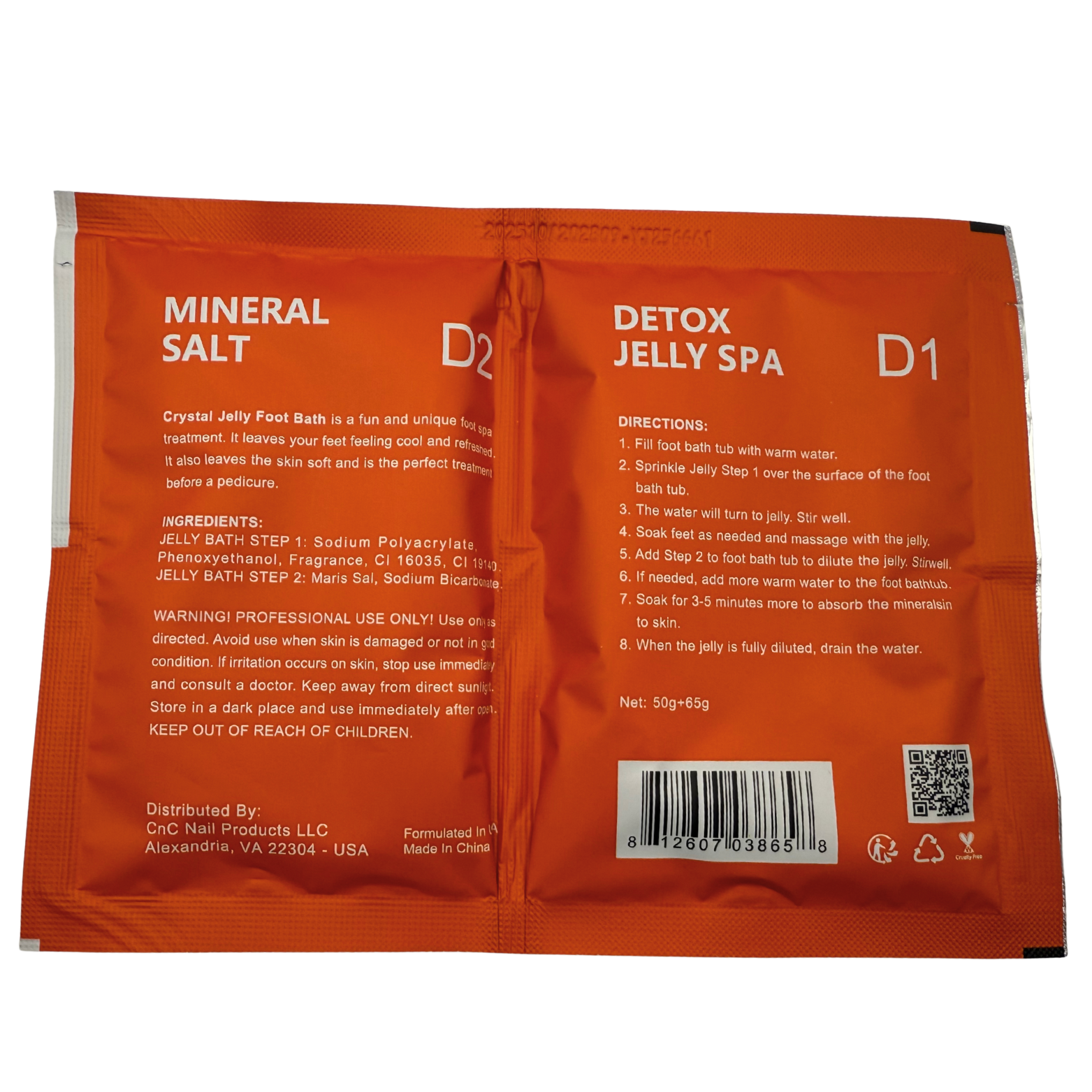 Perfect Spa Crystal Jelly Spa – Orange (Detox + Mineral Salt) – 100 Set Bulk Case