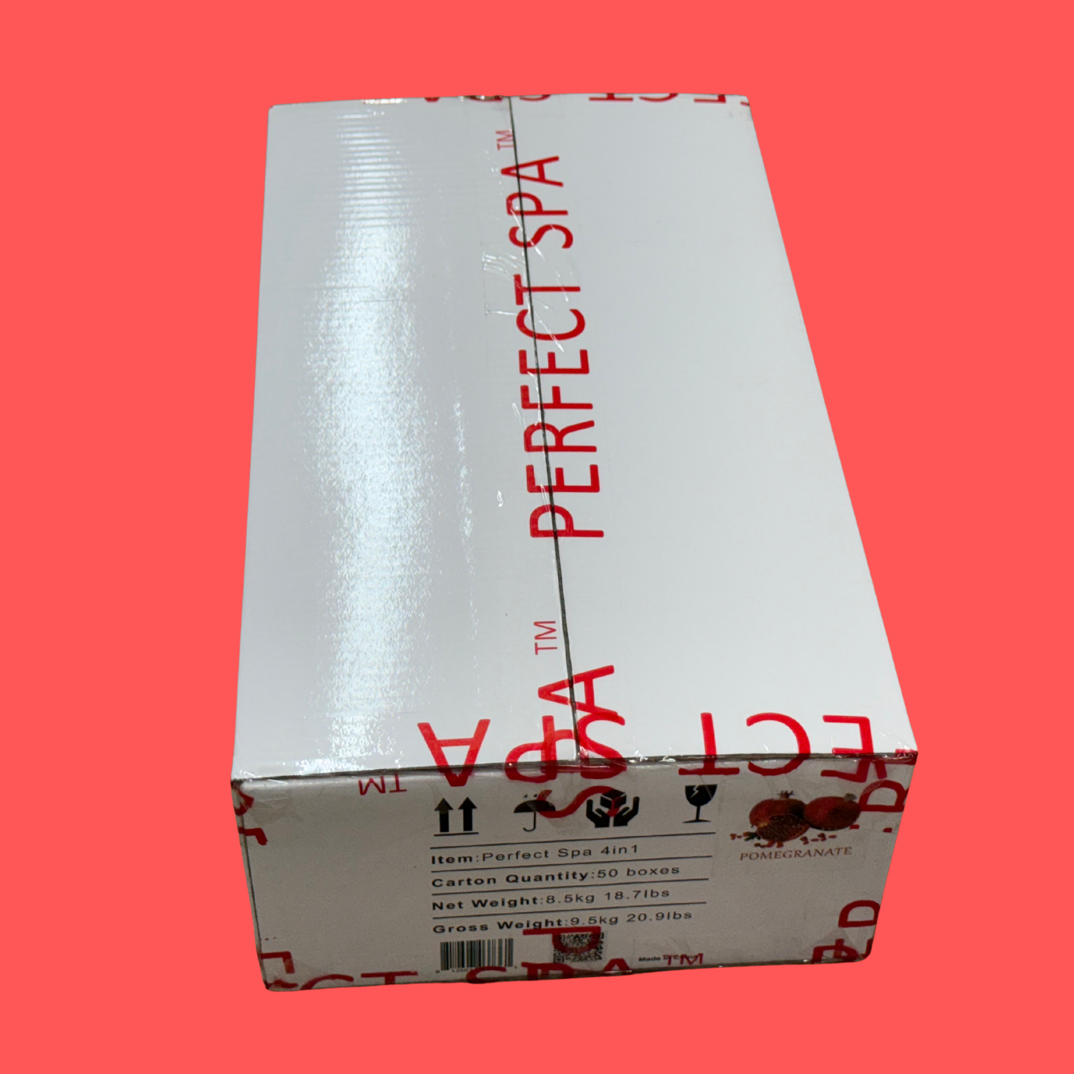 Perfect Spa Pomegranate 4-Step Pedicure Kit – Box of 50 | Brightening & Revitalizing Pedicure Treatment