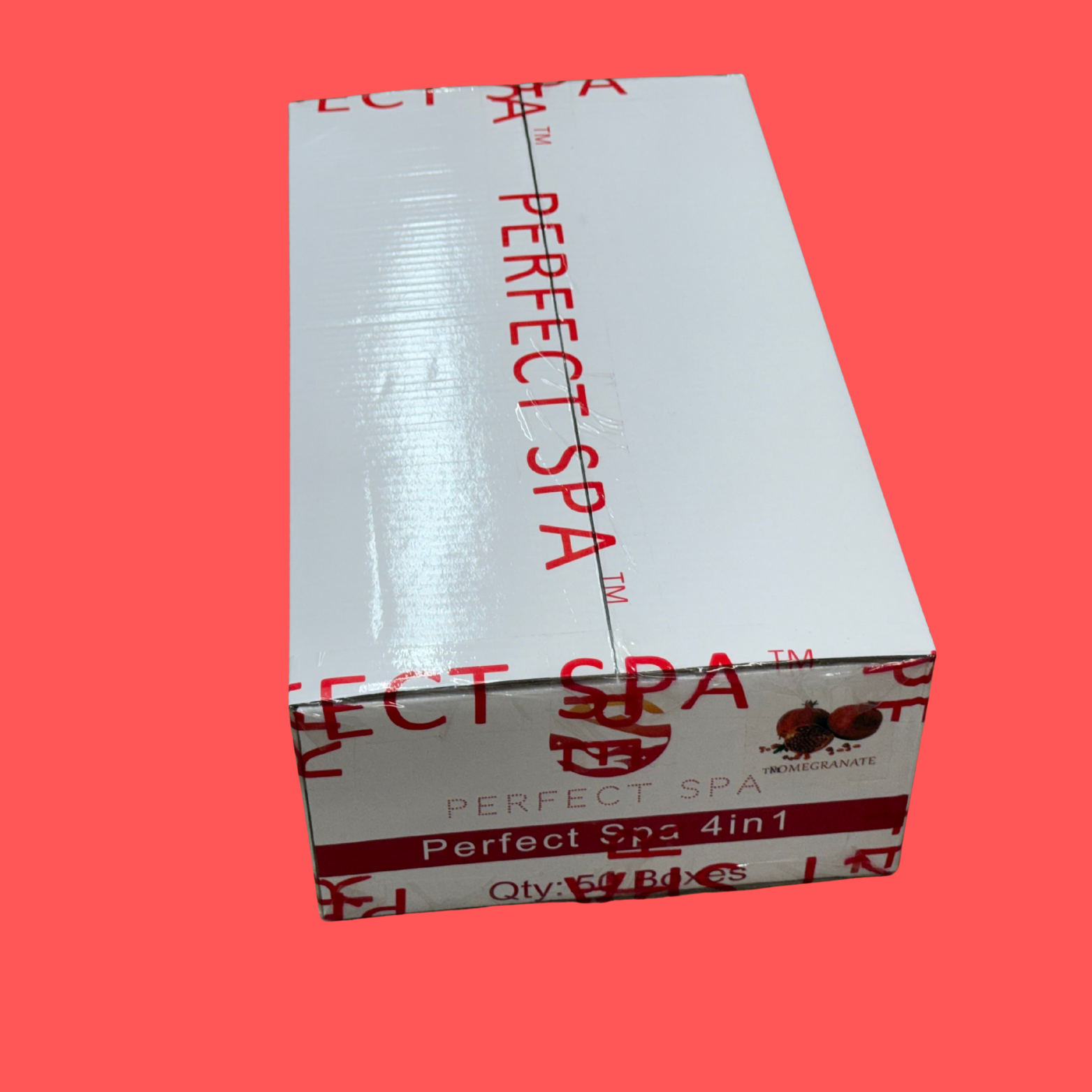 Perfect Spa Pomegranate 4-Step Pedicure Kit – Box of 50 | Brightening & Revitalizing Pedicure Treatment