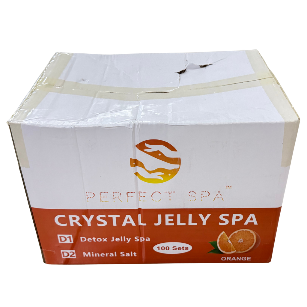 Perfect Spa Crystal Jelly Spa – Orange (Detox + Mineral Salt) – 100 Set Bulk Case
