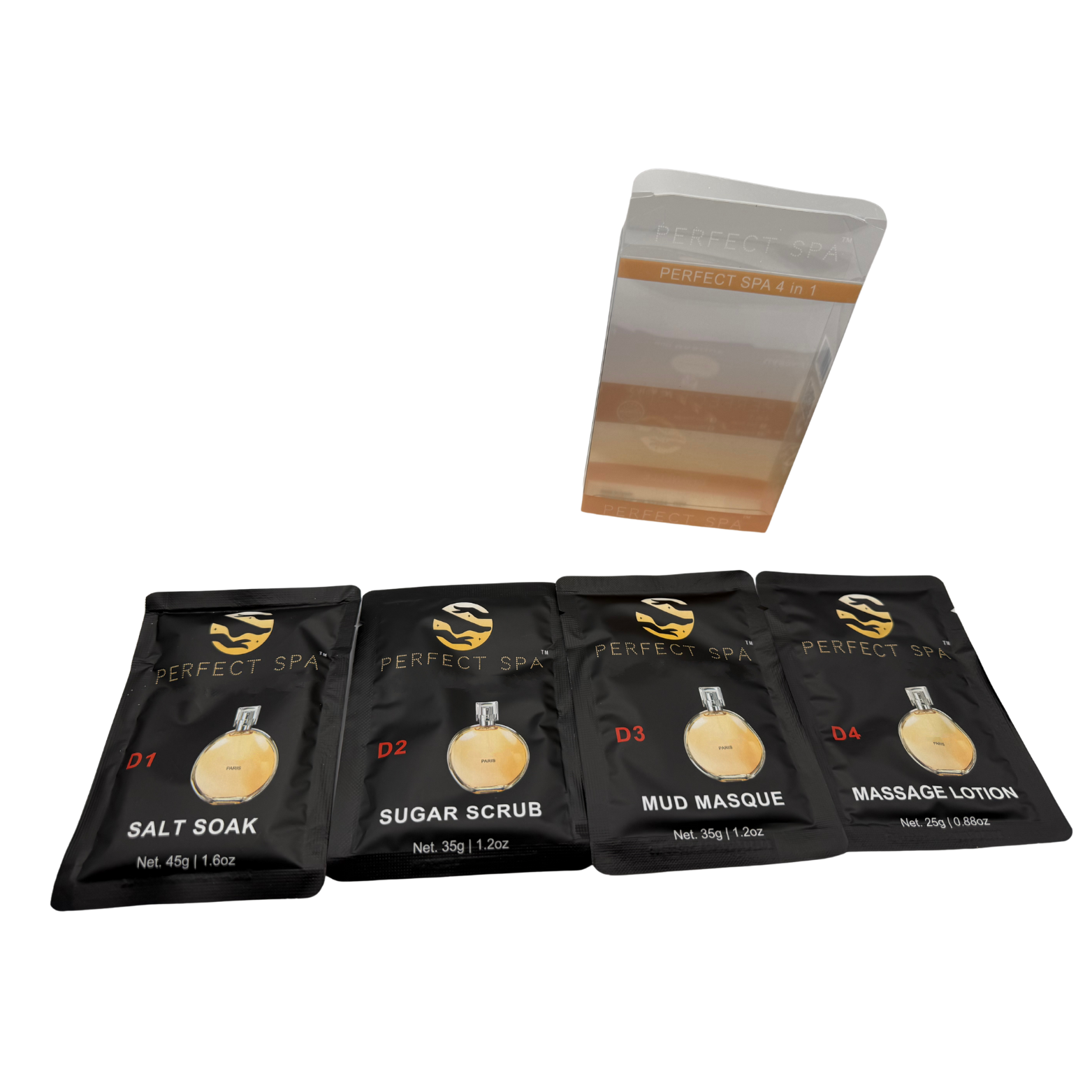 Perfect Spa Perfect No.5 4-Step Pedicure Kit – Box of 50 | Luxury Perfume-Inspired Pedicure Set