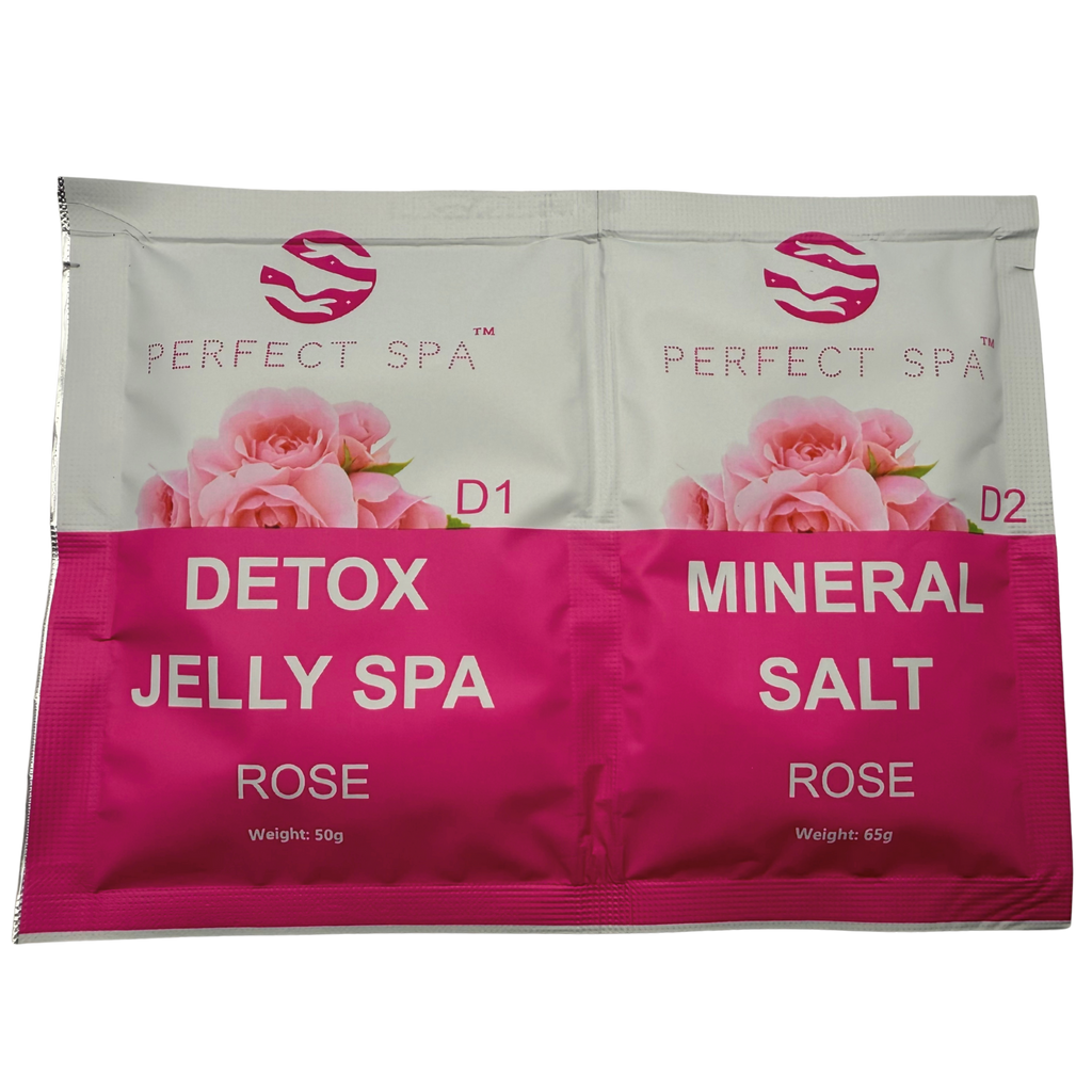 Perfect Spa Crystal Jelly Spa – Rose (Detox + Mineral Salt) – 100 Set Bulk Case