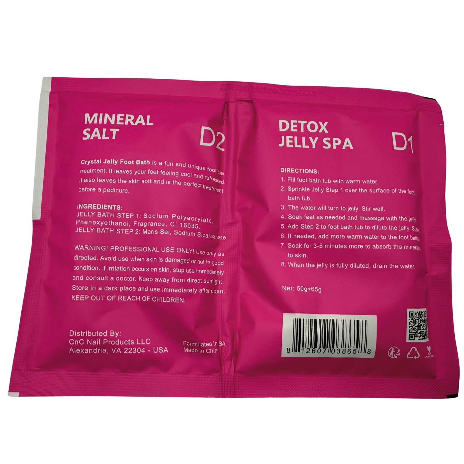 Perfect Spa Crystal Jelly Spa – Rose (Detox + Mineral Salt) – 100 Set Bulk Case