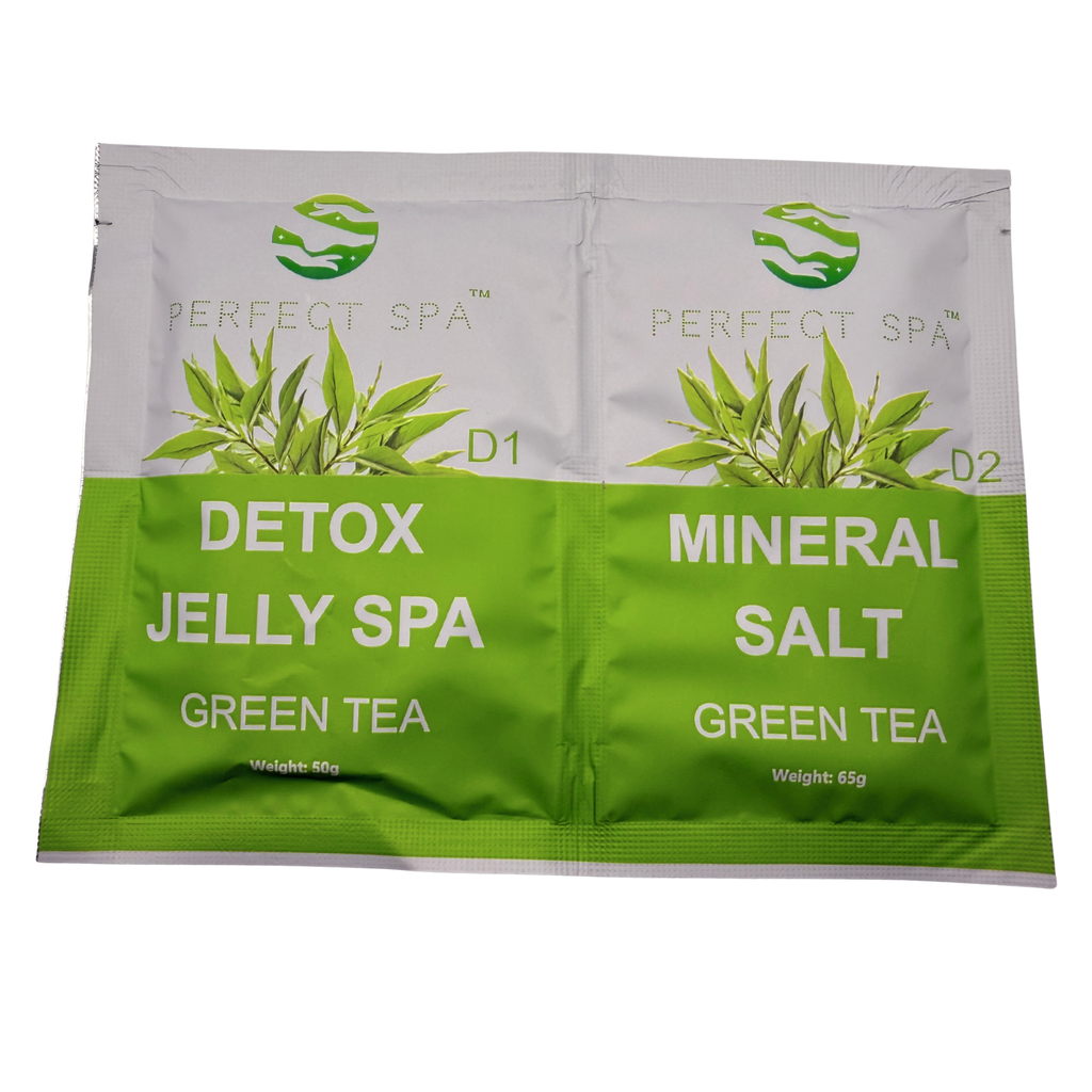 Perfect Spa Crystal Jelly Spa – Green Tea (Detox + Mineral Salt) – 100 Set Bulk Case