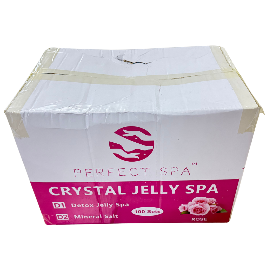 Perfect Spa Crystal Jelly Spa – Rose (Detox + Mineral Salt) – 100 Set Bulk Case