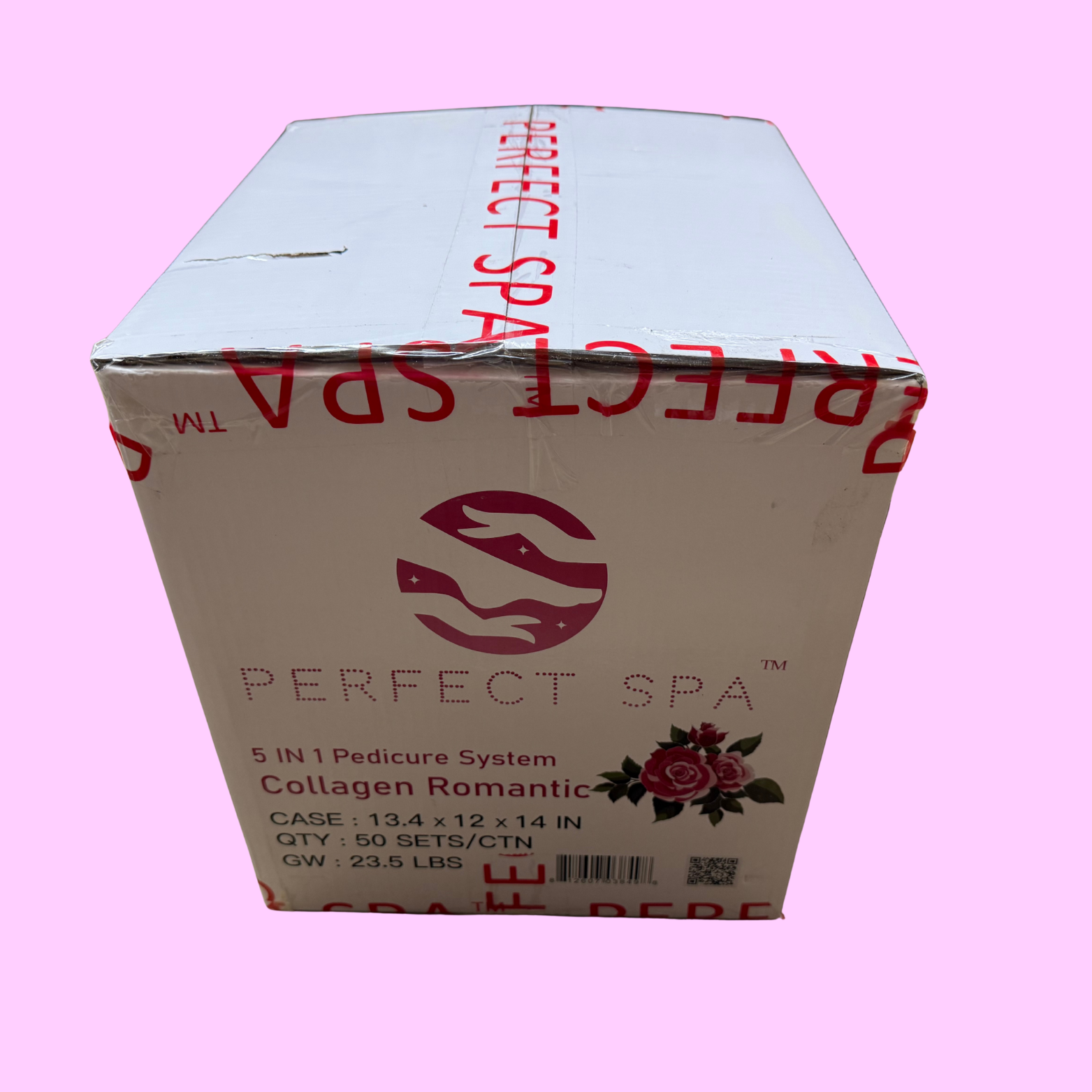 Perfect Spa Collagen Romantic – 5-in-1 Pedicure Kit (Box of 50) | Floral & Hydrating Collagen Pedicure