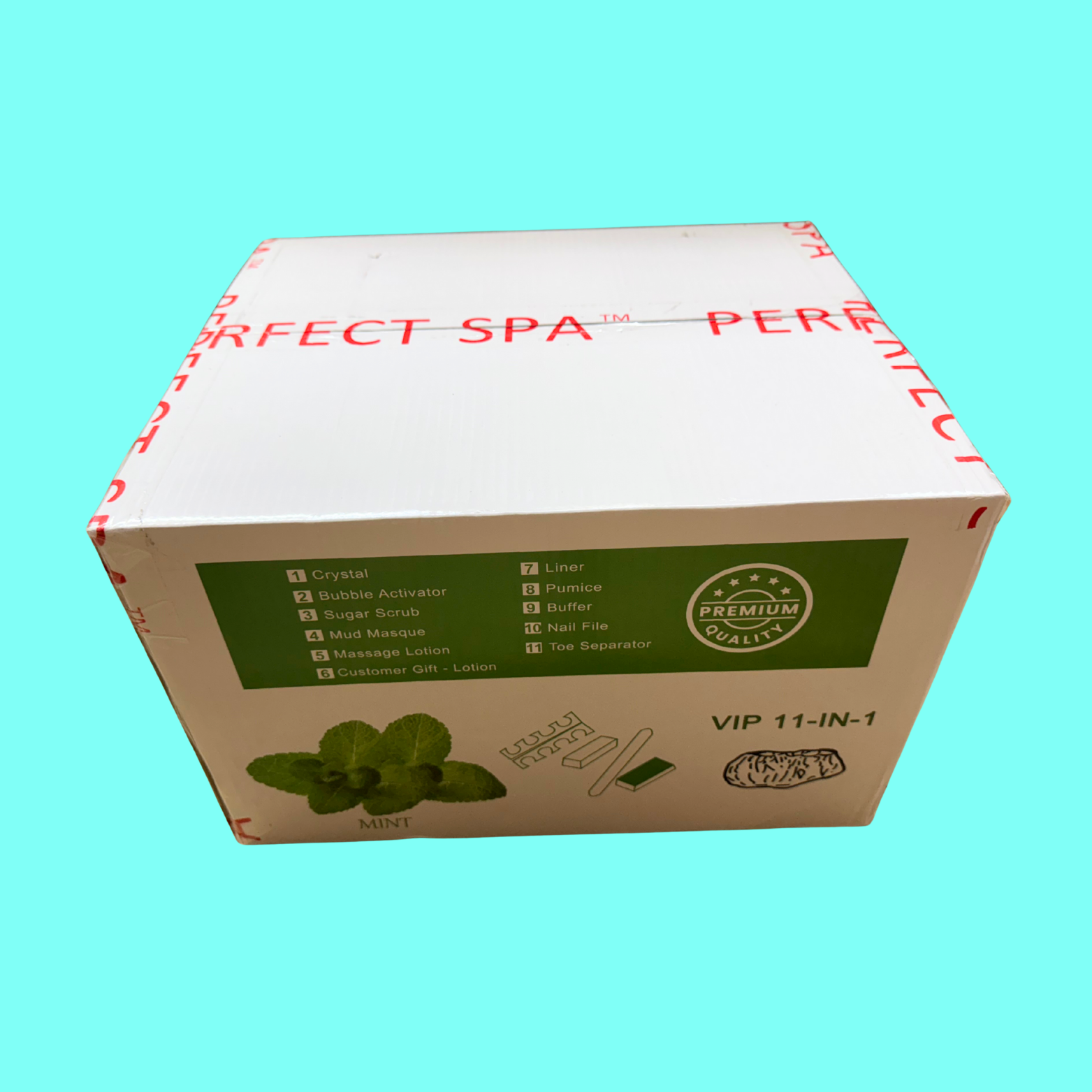 Perfect Spa Hawaii Volcano - The Kilauea Volcano Mint 11-in-1 Pedicure Kit – Box of 36 | Invigorating Cooling Bubble Spa