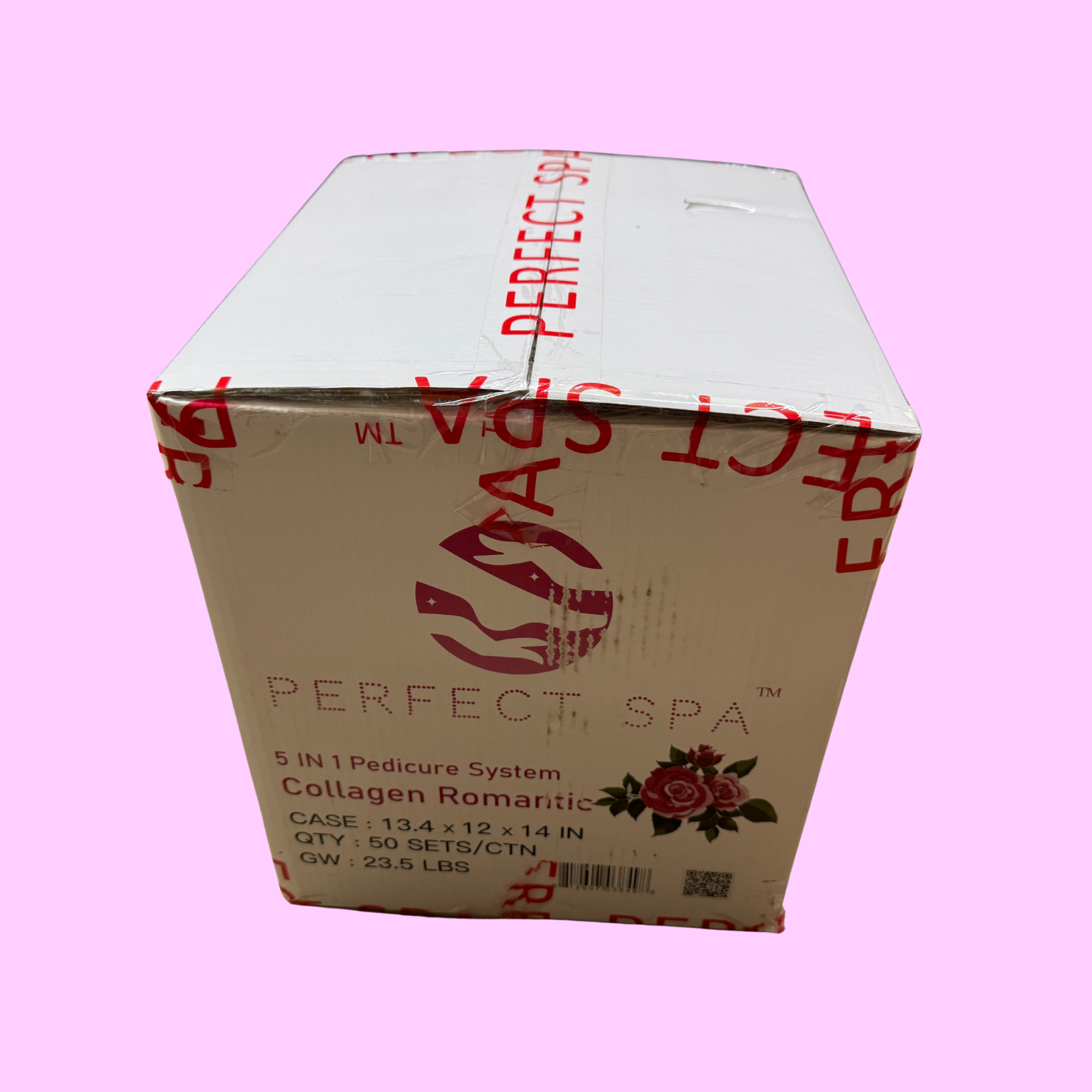 Perfect Spa Collagen Romantic – 5-in-1 Pedicure Kit (Box of 50) | Floral & Hydrating Collagen Pedicure