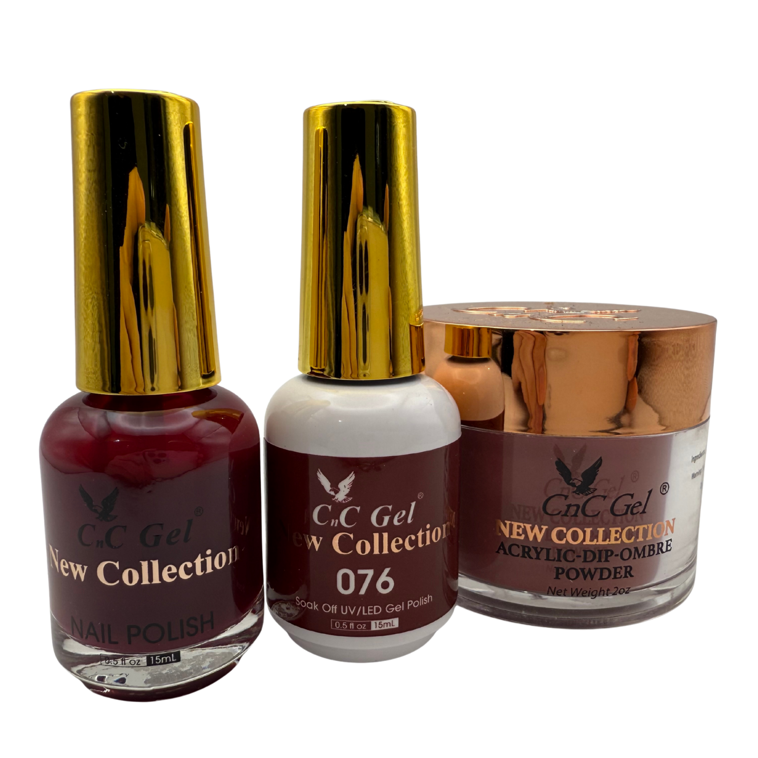 CnC Gel Color-076 New Collection 5-in-1 Gel, Nail Polish, Acrylic, Dip, Ombre