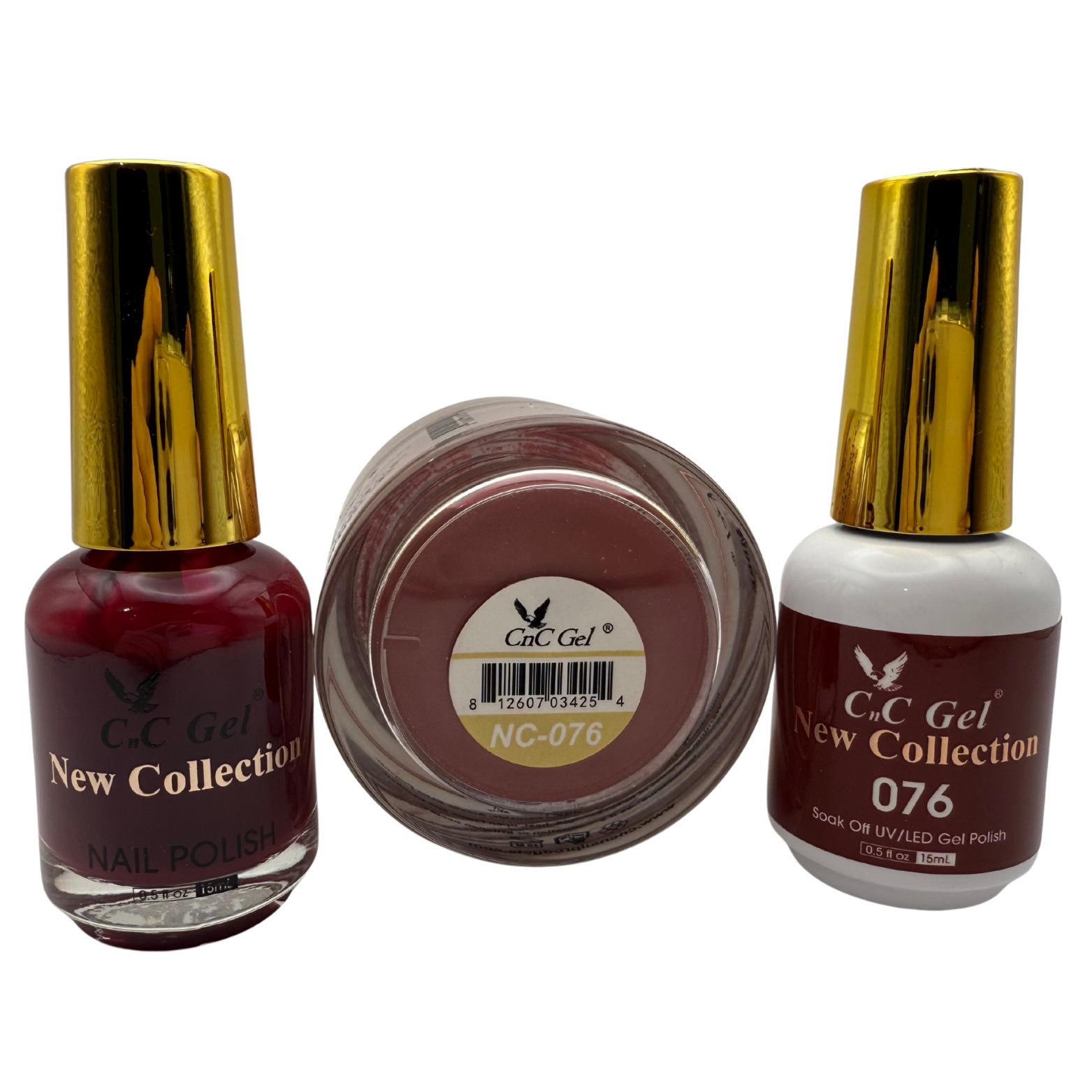 CnC Gel Color-076 New Collection 5-in-1 Gel, Nail Polish, Acrylic, Dip, Ombre