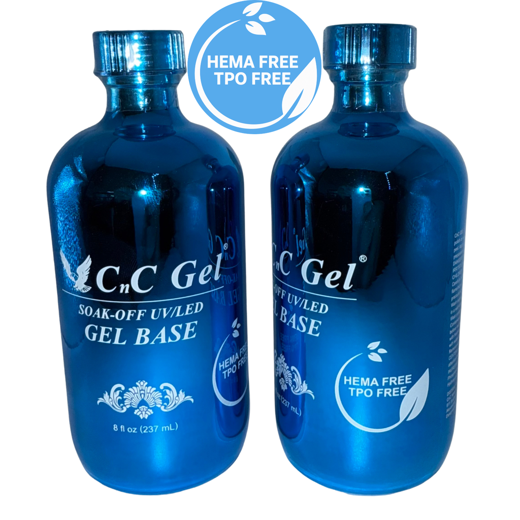 CnC Gel Base Super Sticky - HEMA/TPO-FREE - Soak-Off UV/LED – 8oz + 1 Free 8oz Bottle