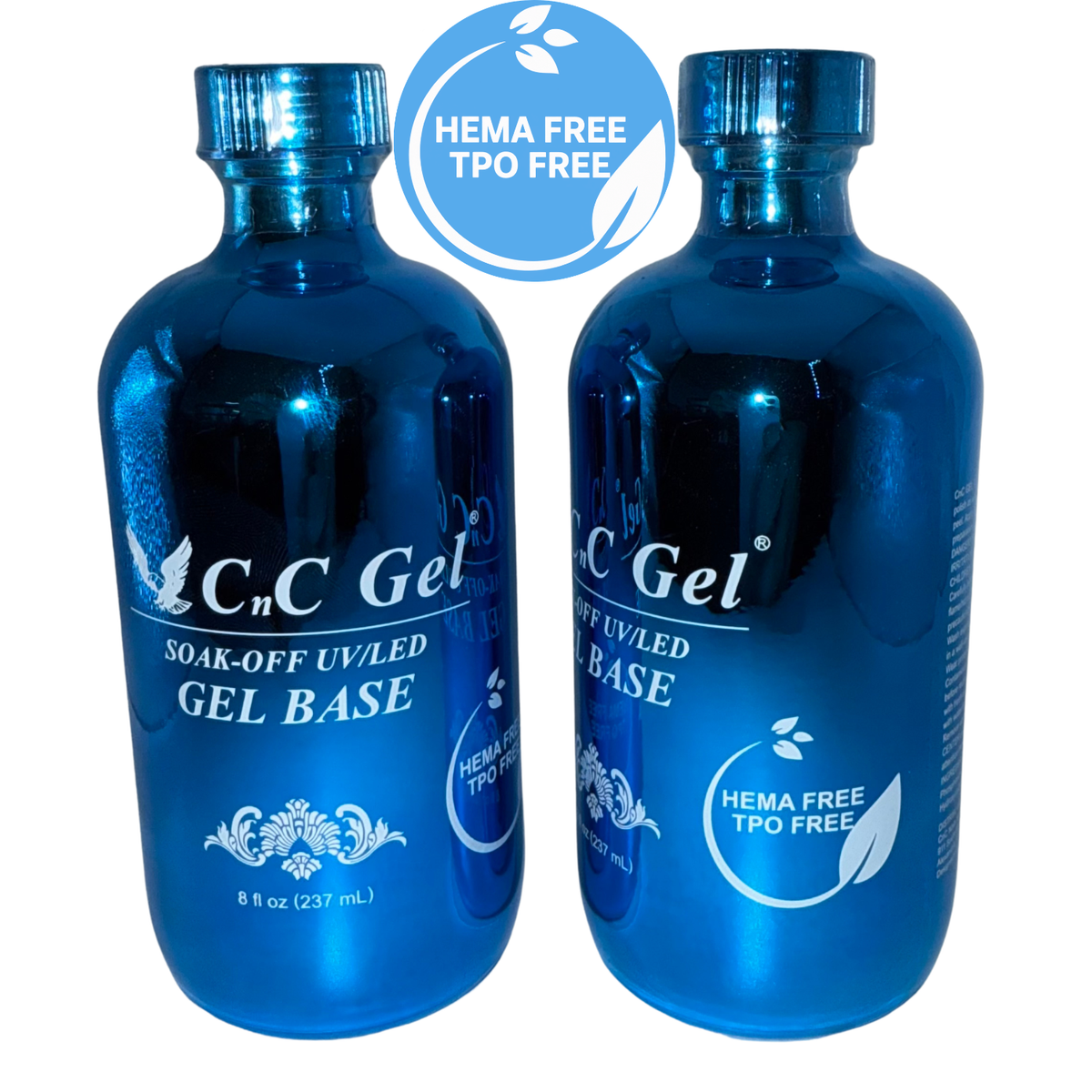 CnC Gel Base Super Sticky - HEMA/TPO-FREE - Soak-Off UV/LED – 8oz + 1 Free 8oz Bottle