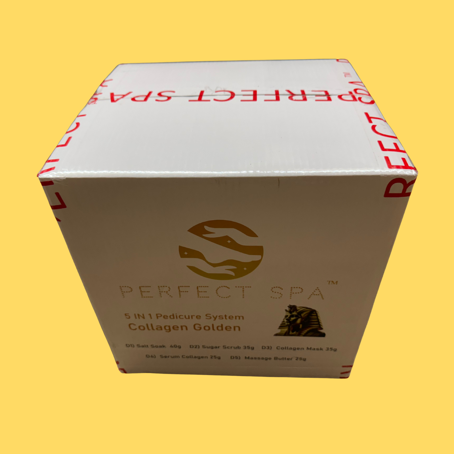 Perfect Spa Collagen Golden – 5-in-1 Pedicure Kit (Box of 50) | Radiance-Boosting Collagen Pedicure