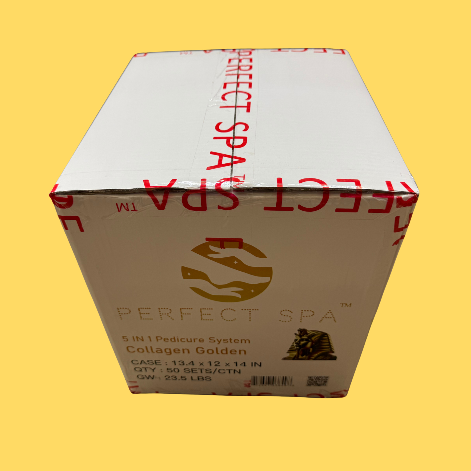 Perfect Spa Collagen Golden – 5-in-1 Pedicure Kit (Box of 50) | Radiance-Boosting Collagen Pedicure