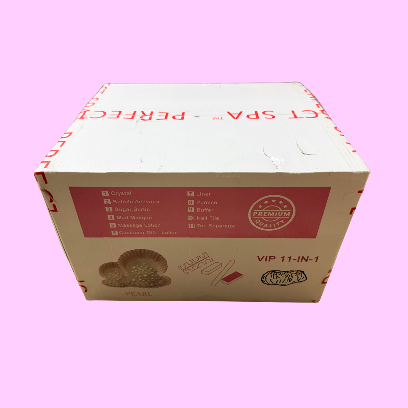 Perfect Spa Hawaii Volcano - The Kilauea Volcano Pearl 11-in-1 Pedicure Kit – Box of 36 | Brightening & Rejuvenating Bubble Spa