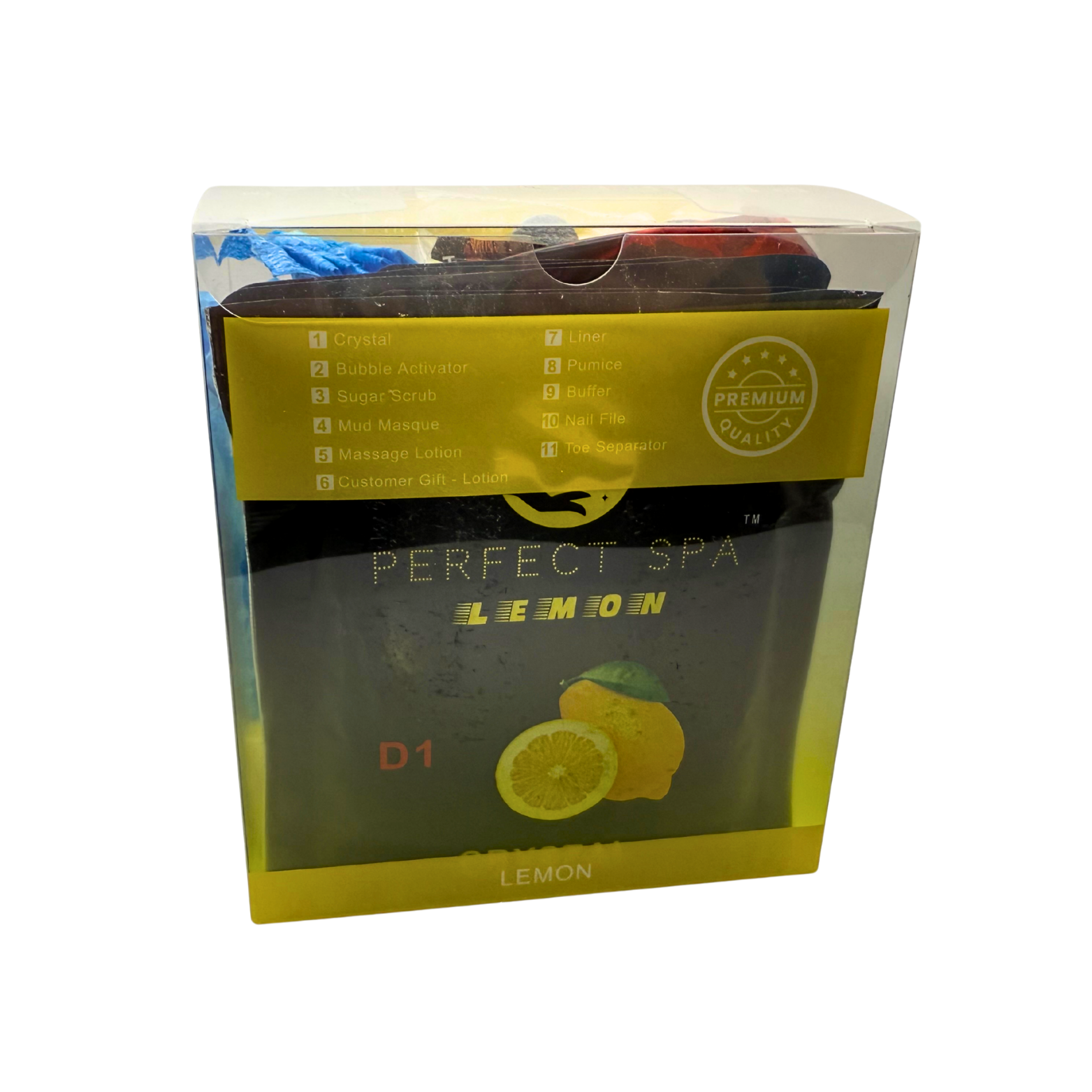 Perfect Spa Hawaii Volcano - The Kilauea Volcano Lemon 11-in-1 Pedicure Kit – Box of 36 | Brightening & Refreshing Bubble Spa