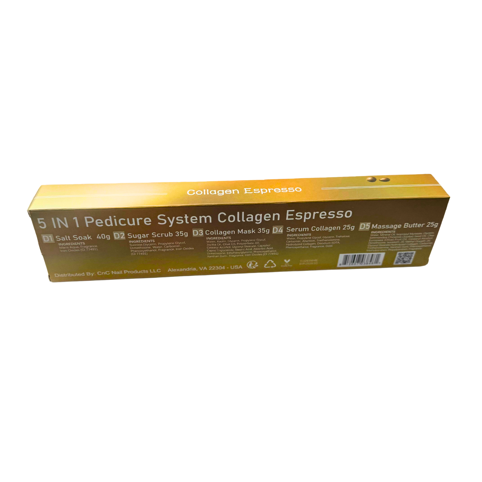 Perfect Spa Collagen Espresso – 5-in-1 Pedicure Kit (Box of 50) | Nourishing & Detoxifying Collagen Pedicure
