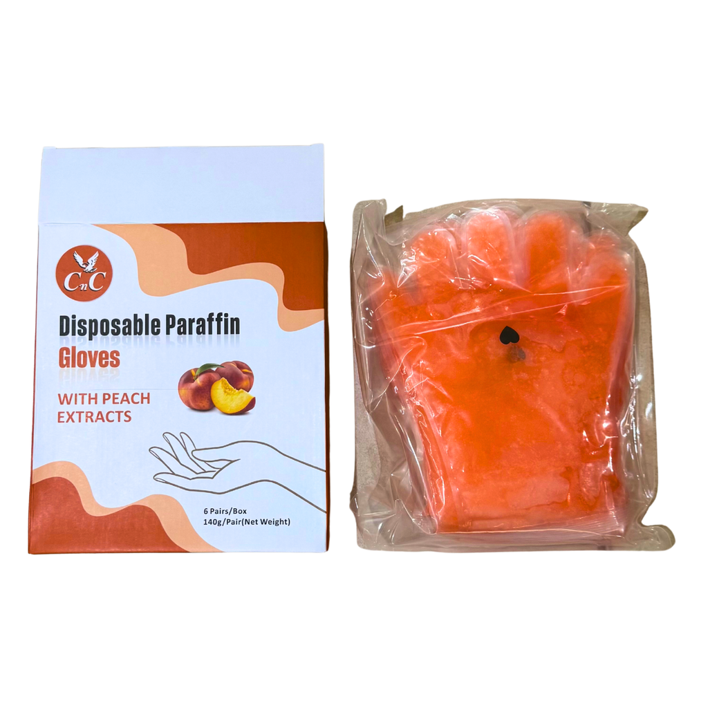 CnC Disposable Paraffin Gloves Peach Case – 18 Box - 108pc