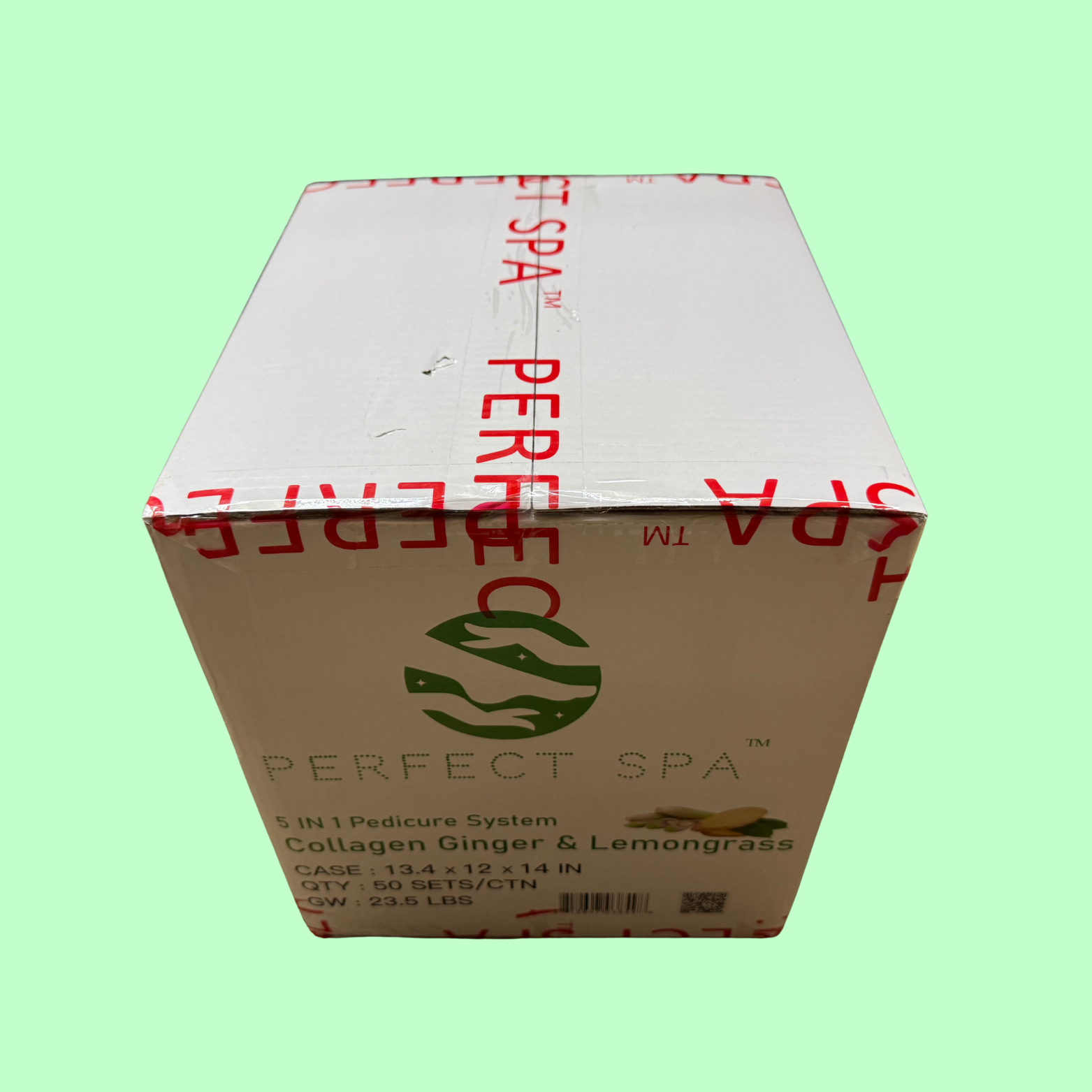 Perfect Spa Collagen Ginger & Lemongrass – 5-in-1 Pedicure Kit (Box of 50) | Refreshing & Detoxifying Collagen Pedicure