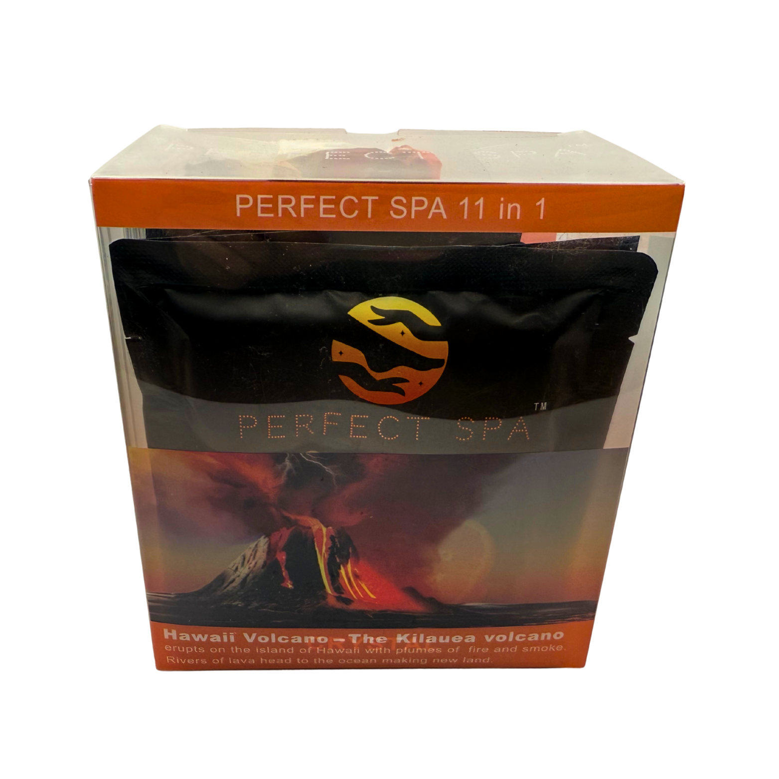 Perfect Spa Hawaii Volcano - The Kilauea Volcano Orange 11-in-1 Pedicure Kit – Box of 36 | Energizing Citrus Bubble Spa