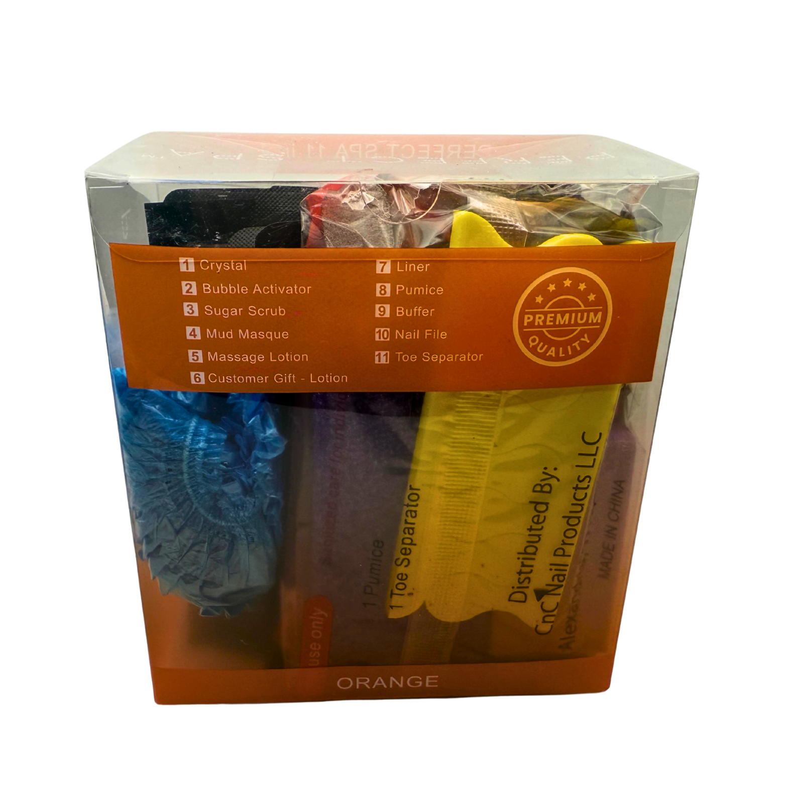 Perfect Spa Hawaii Volcano - The Kilauea Volcano Orange 11-in-1 Pedicure Kit – Box of 36 | Energizing Citrus Bubble Spa