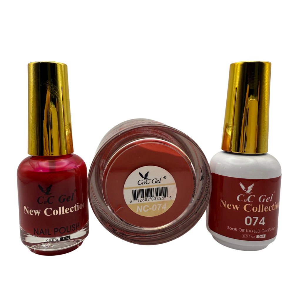 CnC Gel Color-074 New Collection 5-in-1 Gel, Nail Polish, Acrylic, Dip, Ombre