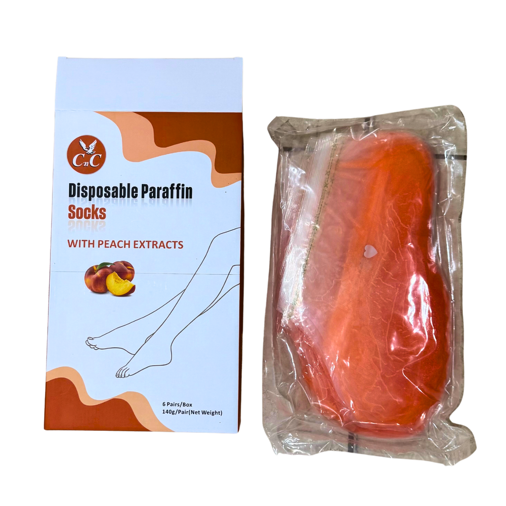 CnC Disposable Paraffin Socks Peach Case – 18 Box - 108pc