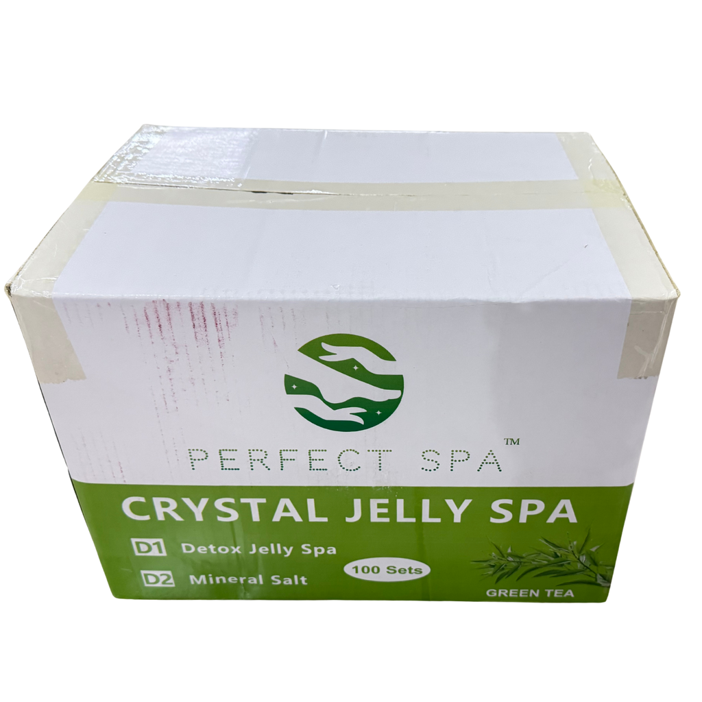 Perfect Spa Crystal Jelly Spa – Green Tea (Detox + Mineral Salt) – 100 Set Bulk Case