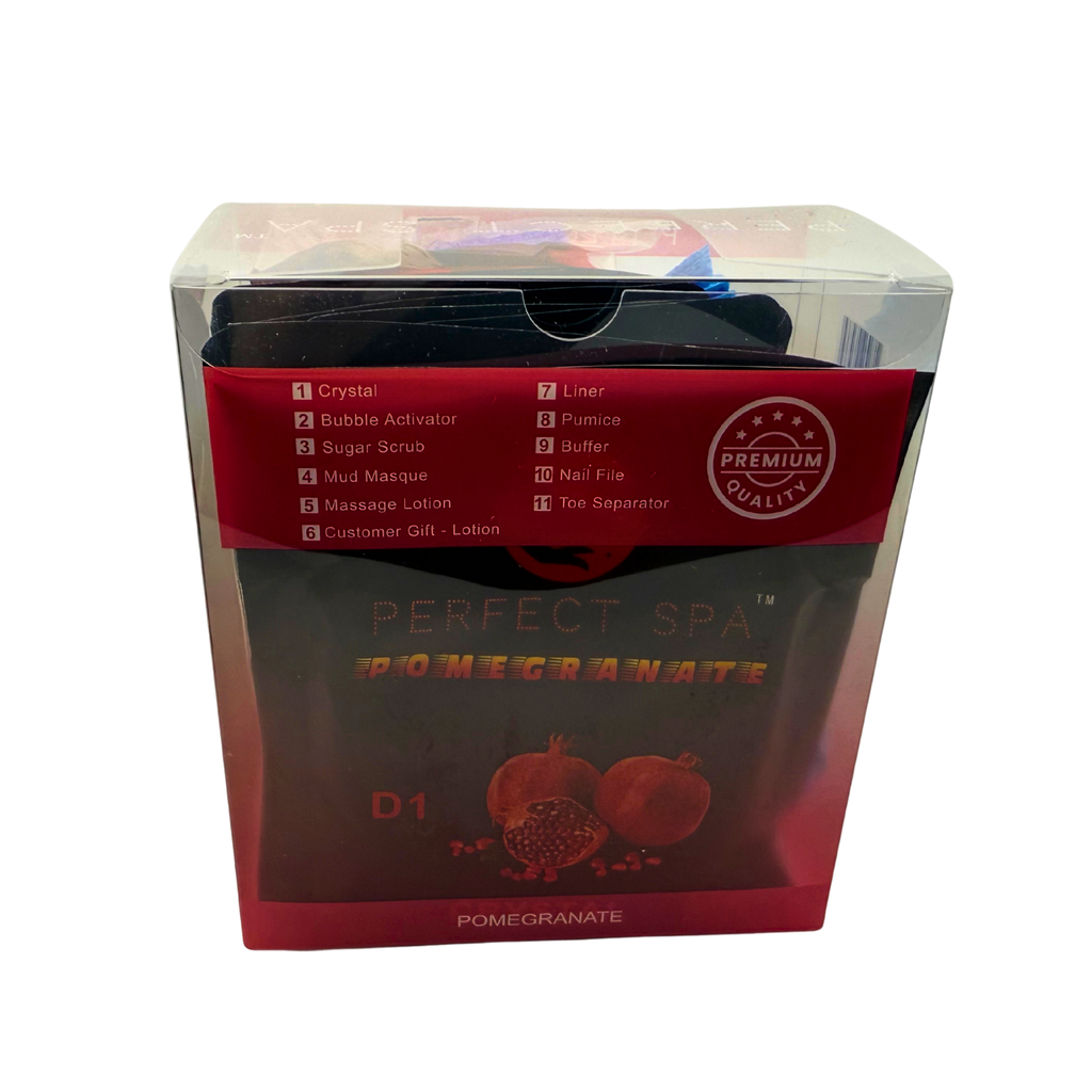 Perfect Spa Hawaii Volcano - The Kilauea Volcano Pomegranate 11-in-1 Pedicure Kit – Box of 36 | Revitalizing & Antioxidant Bubble Spa