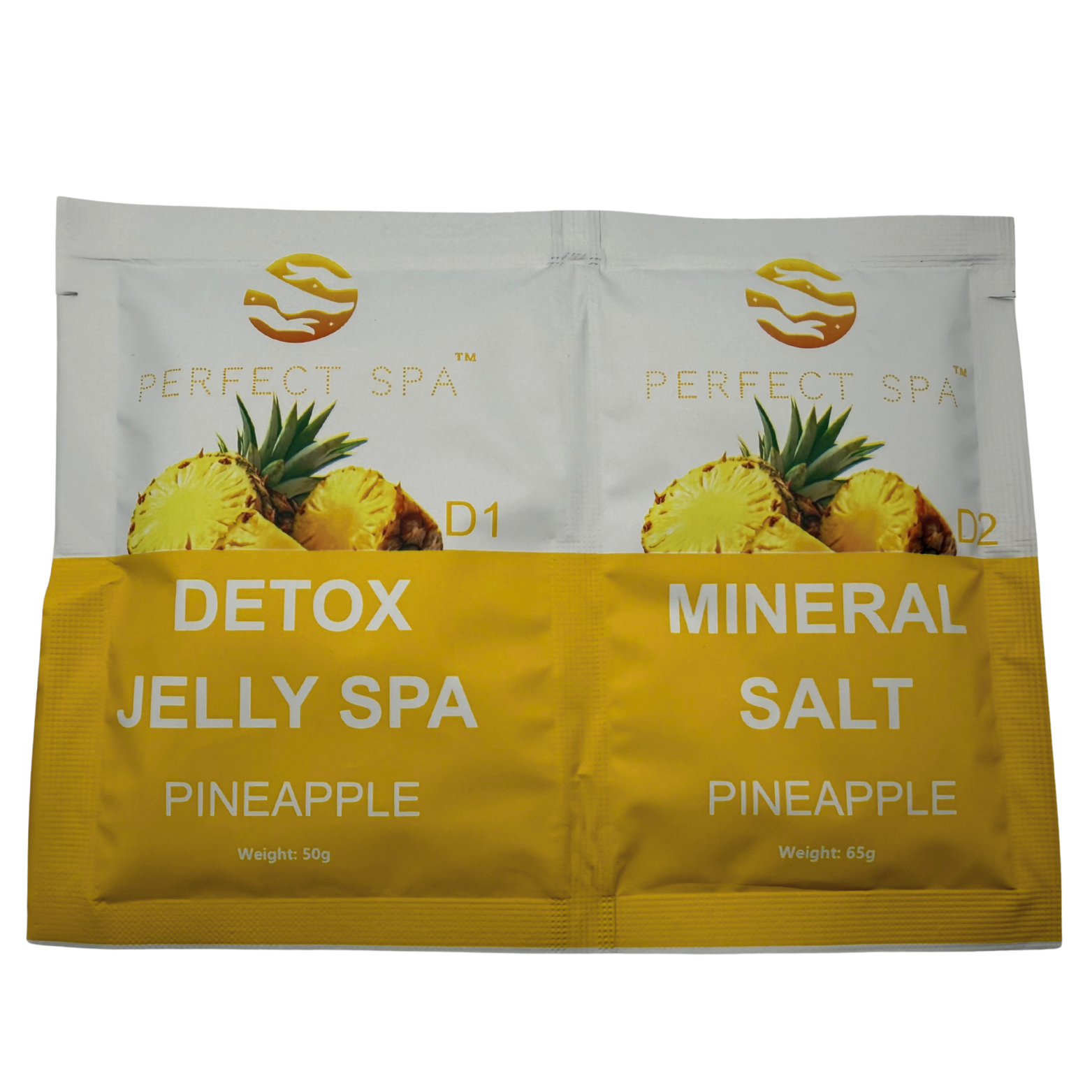 Perfect Spa Crystal Jelly Spa – Pineapple (Detox + Mineral Salt) – 100 Set Bulk Case