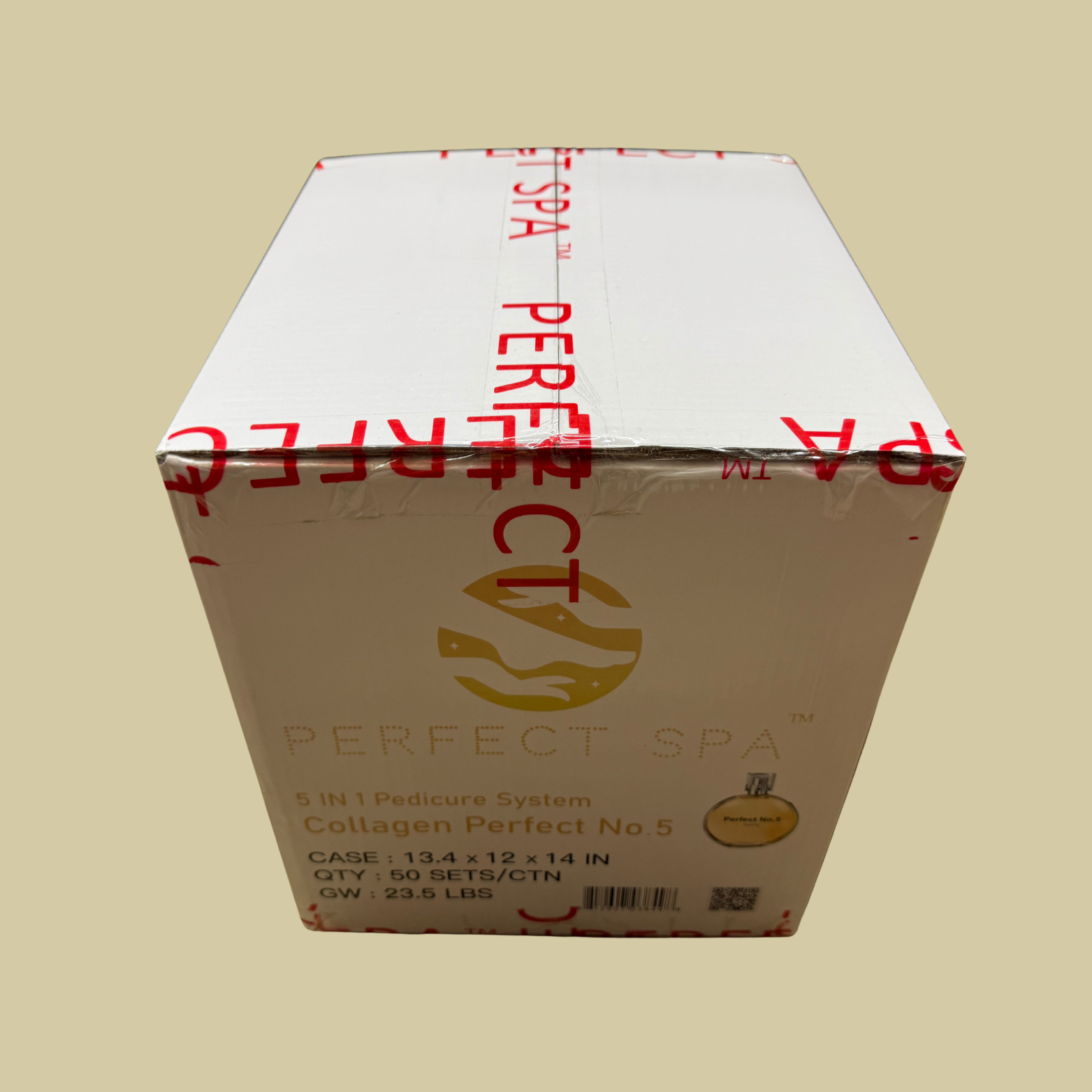 Perfect Spa Collagen Perfect No.5 – 5-in-1 Pedicure Kit (Box of 50) | Luxury Perfume-Inspired Collagen Treatment