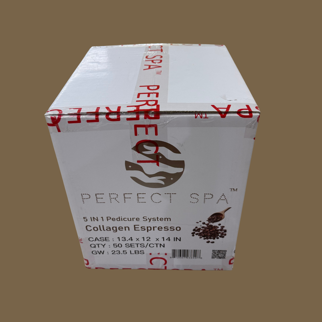Perfect Spa Collagen Espresso – 5-in-1 Pedicure Kit (Box of 50) | Nourishing & Detoxifying Collagen Pedicure
